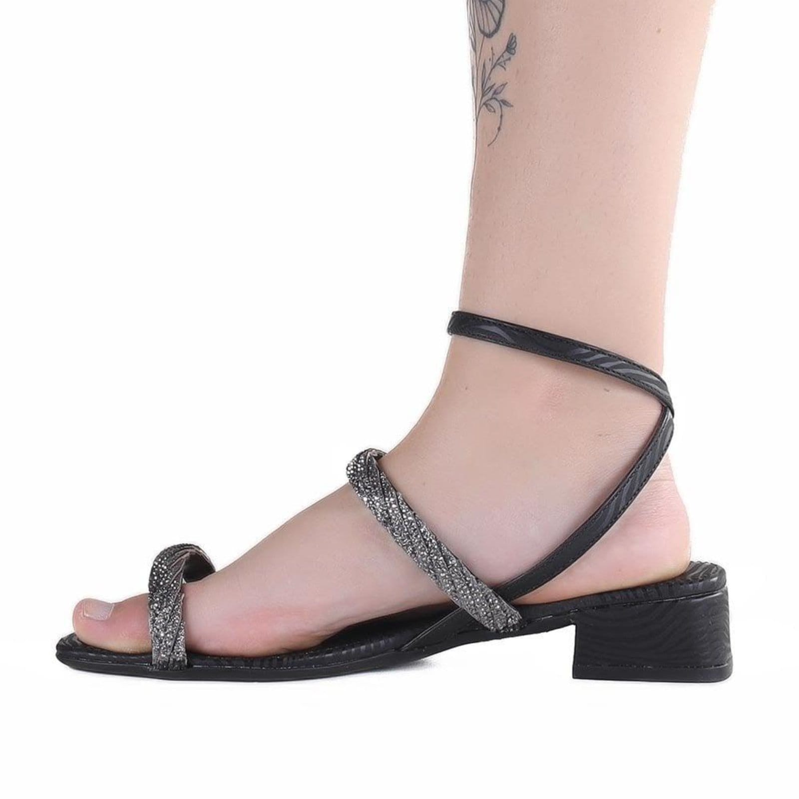 Vista 2 Sandália Feminina Zariff 617st Preto Zariff incolor