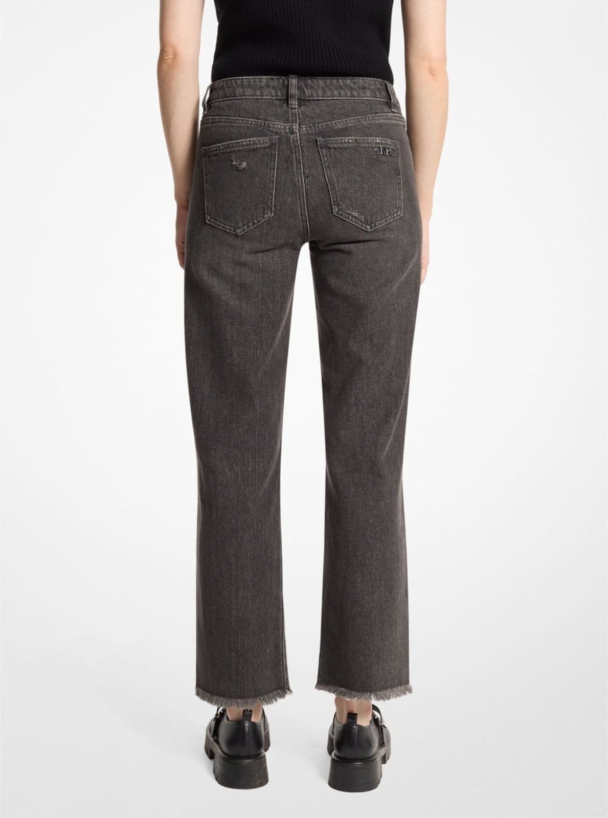 Vista 2 Calça Reta Jeans Mf4905r5g2018 Michael Kors preto