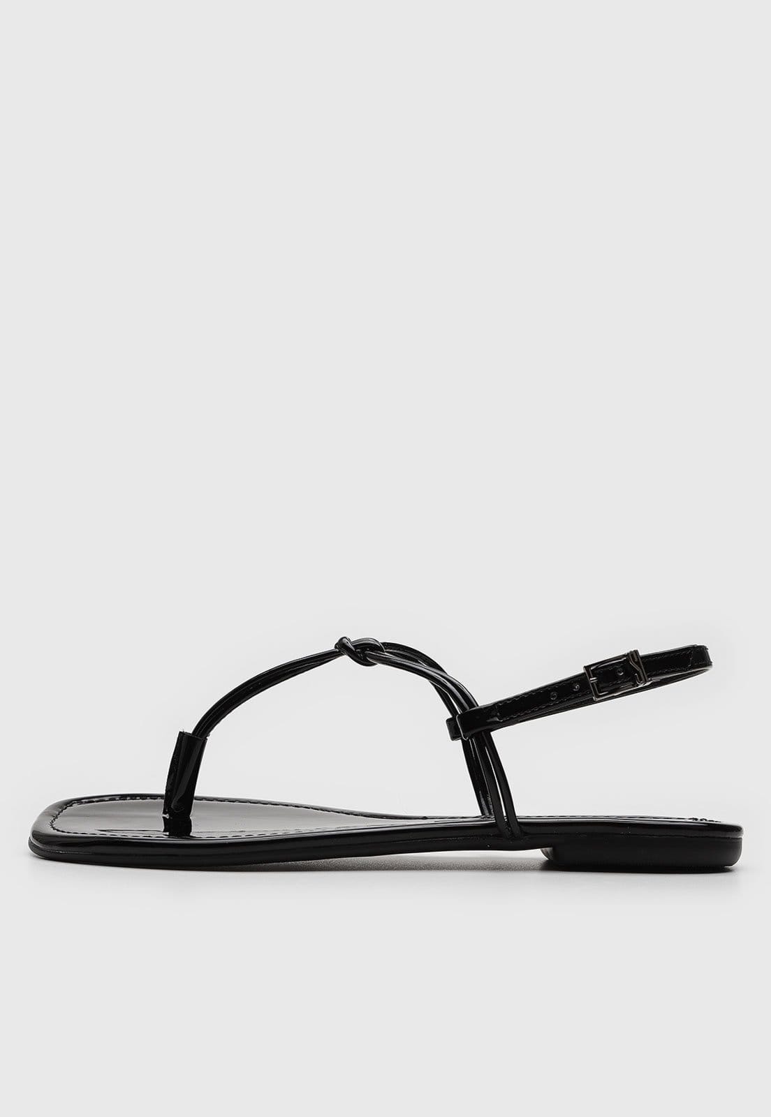 Rasteirinha Santa Lolla Tiras Preta