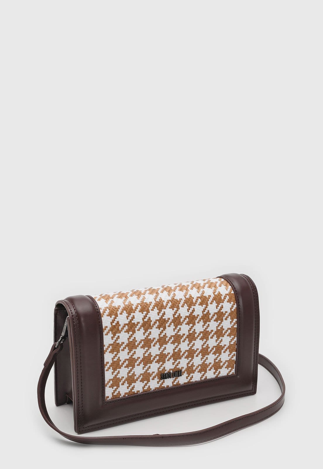 Vista 2 Bolsa Pequena Feminina Santa Lolla Pied De Poule Santa Lolla marrom