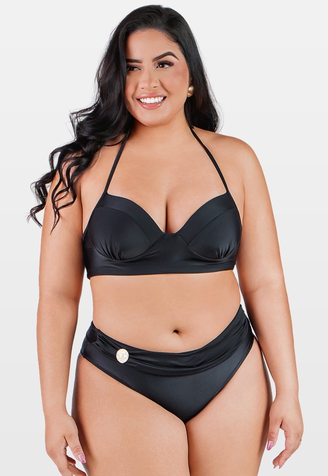 Biquíni Summer Soul Com Bojo e Fecho Cintura Baixa Plus Size