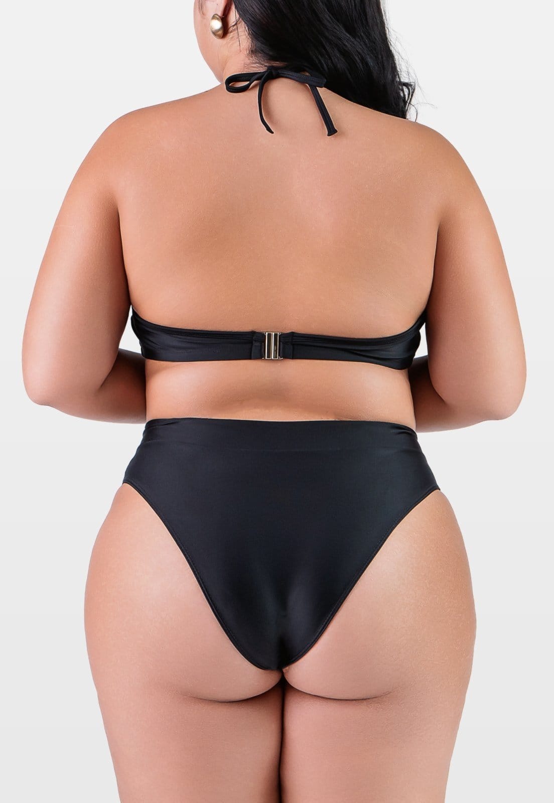 Vista 2 Biquíni Summer Soul Com Bojo e Fecho Cintura Baixa Plus Size Summer Soul preto