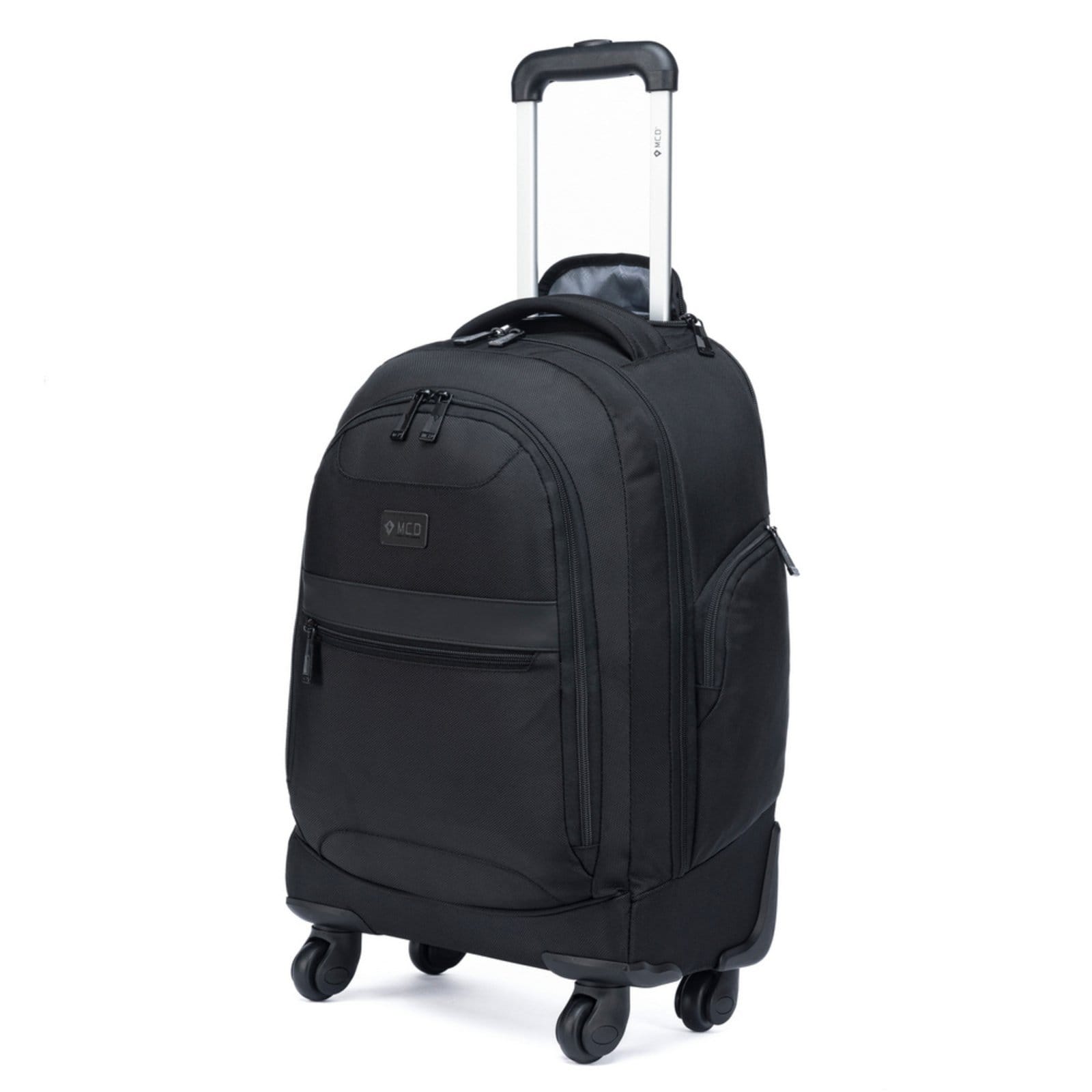 Vista 2 Mochila Executiva Masculina MCD com Rodinhas 360° Resistente Notebook MCD preto