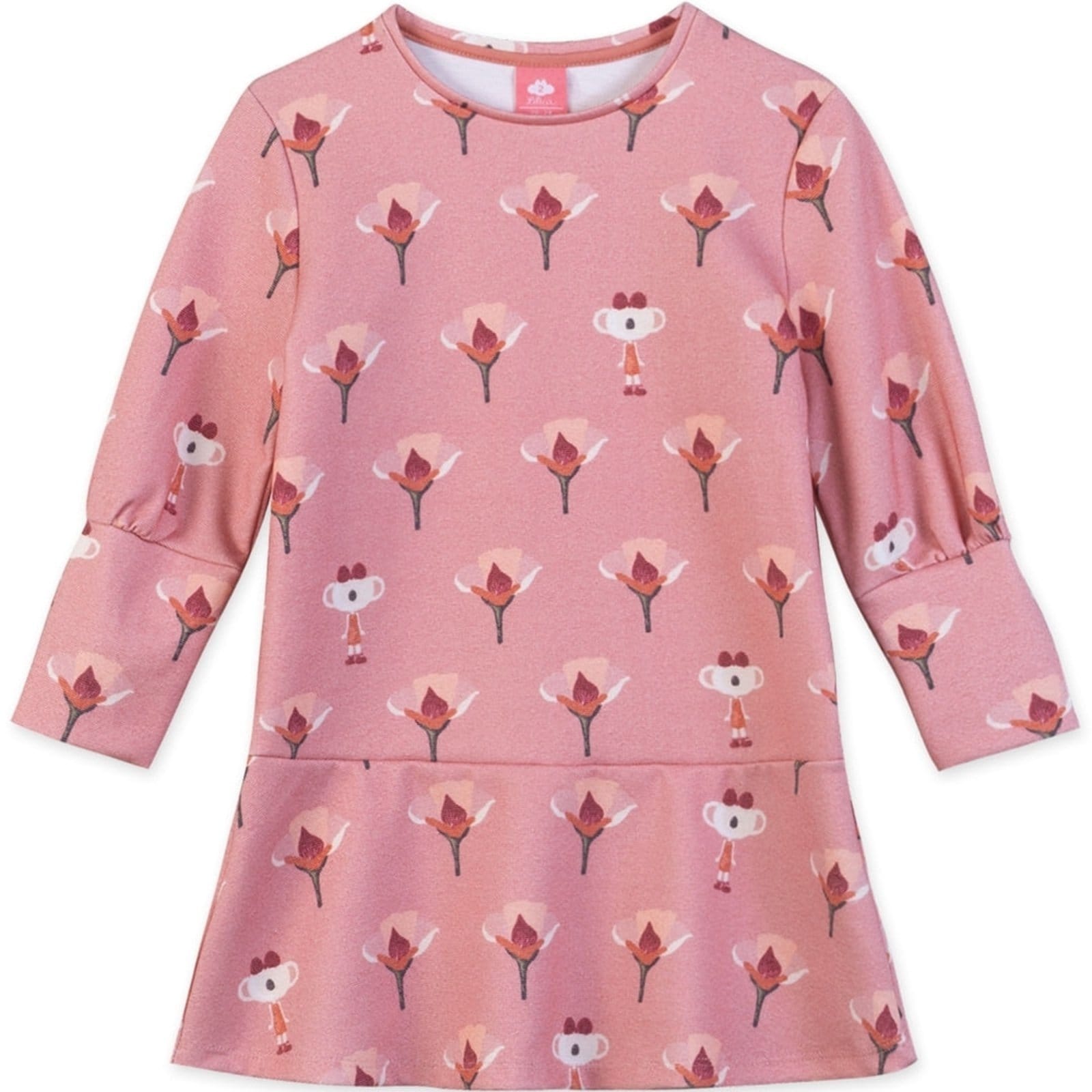 Vista 2 Infantil - Vestido Floral Manga Longa Lilica Ripilica rosa