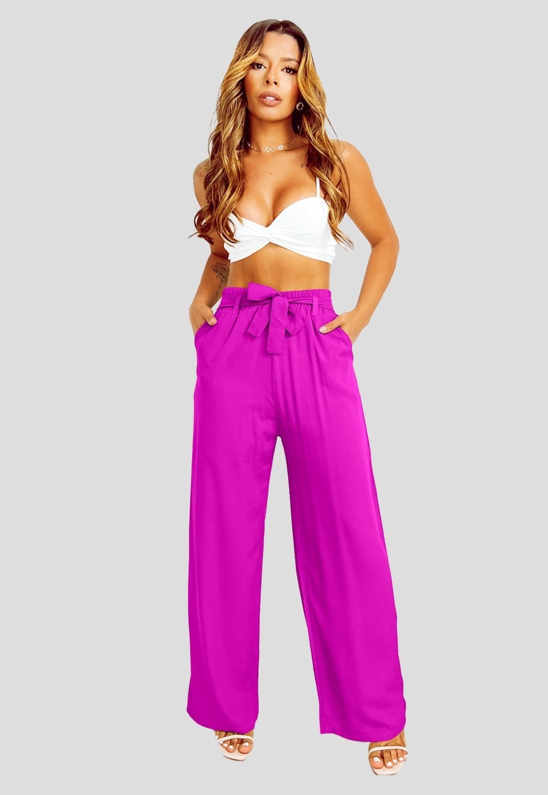 Calça Clochard Pantalona Malha Viscose NSTORE Moda Verão