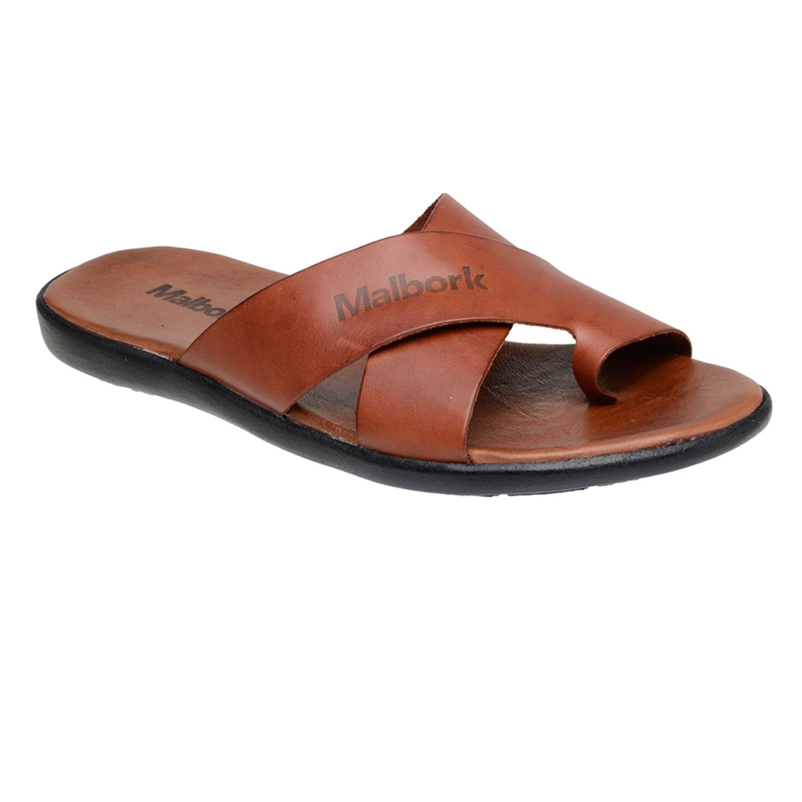 Chinelo De Dedo Malbork Couro Pinhão Palmilha De Couro 460PN