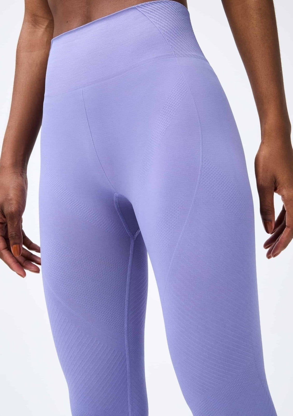 Vista 2 Calça Legging Esportiva Canelada Sem Costura Hering HERING SPORTS lilás