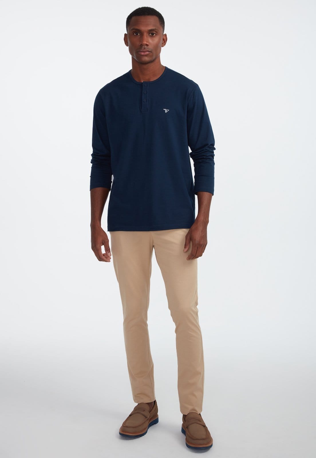 Calça Traymon Skinny Algodão Egípcio Areia