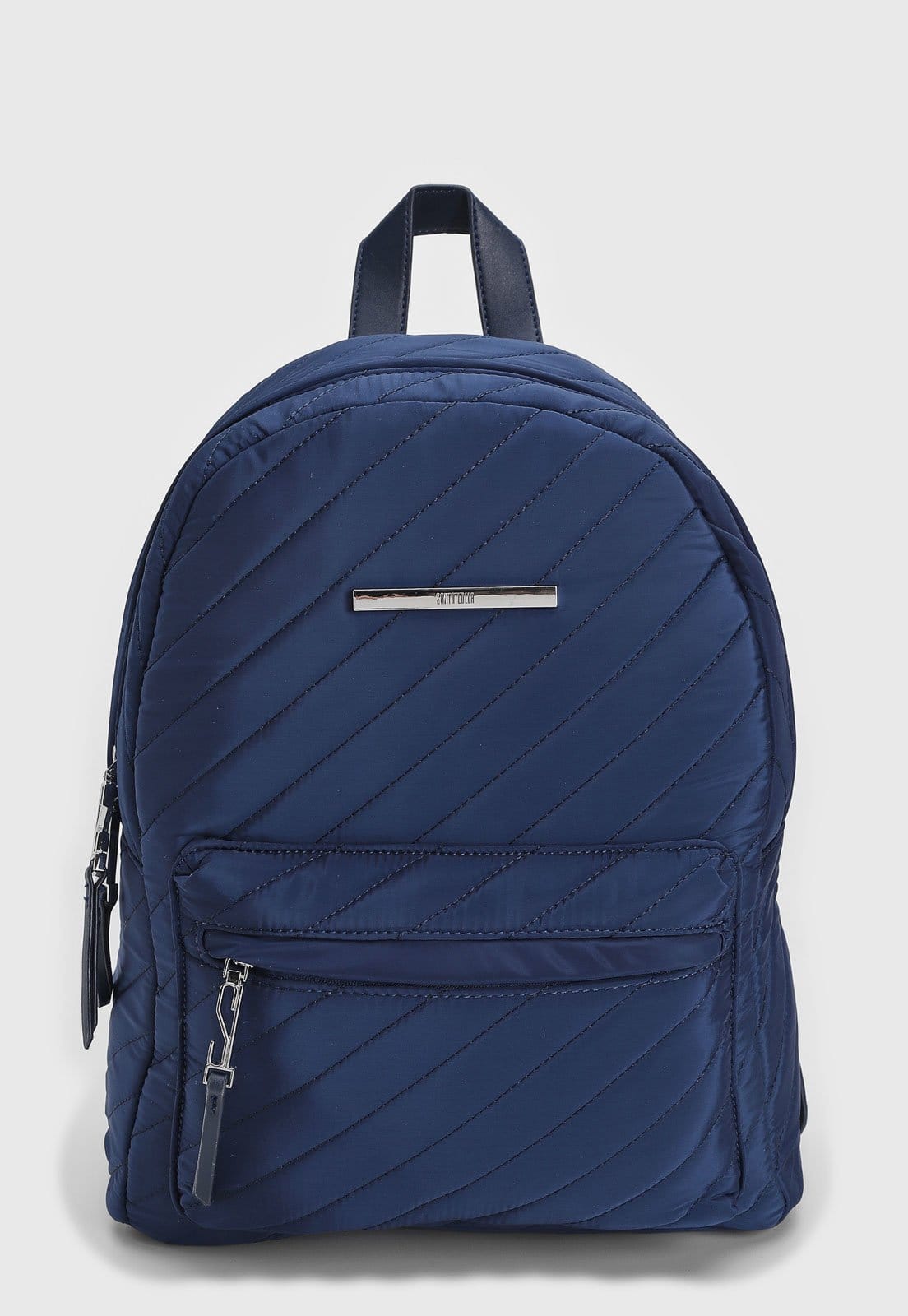 Mochila Santa Lolla Matelassê Azul-Marinho