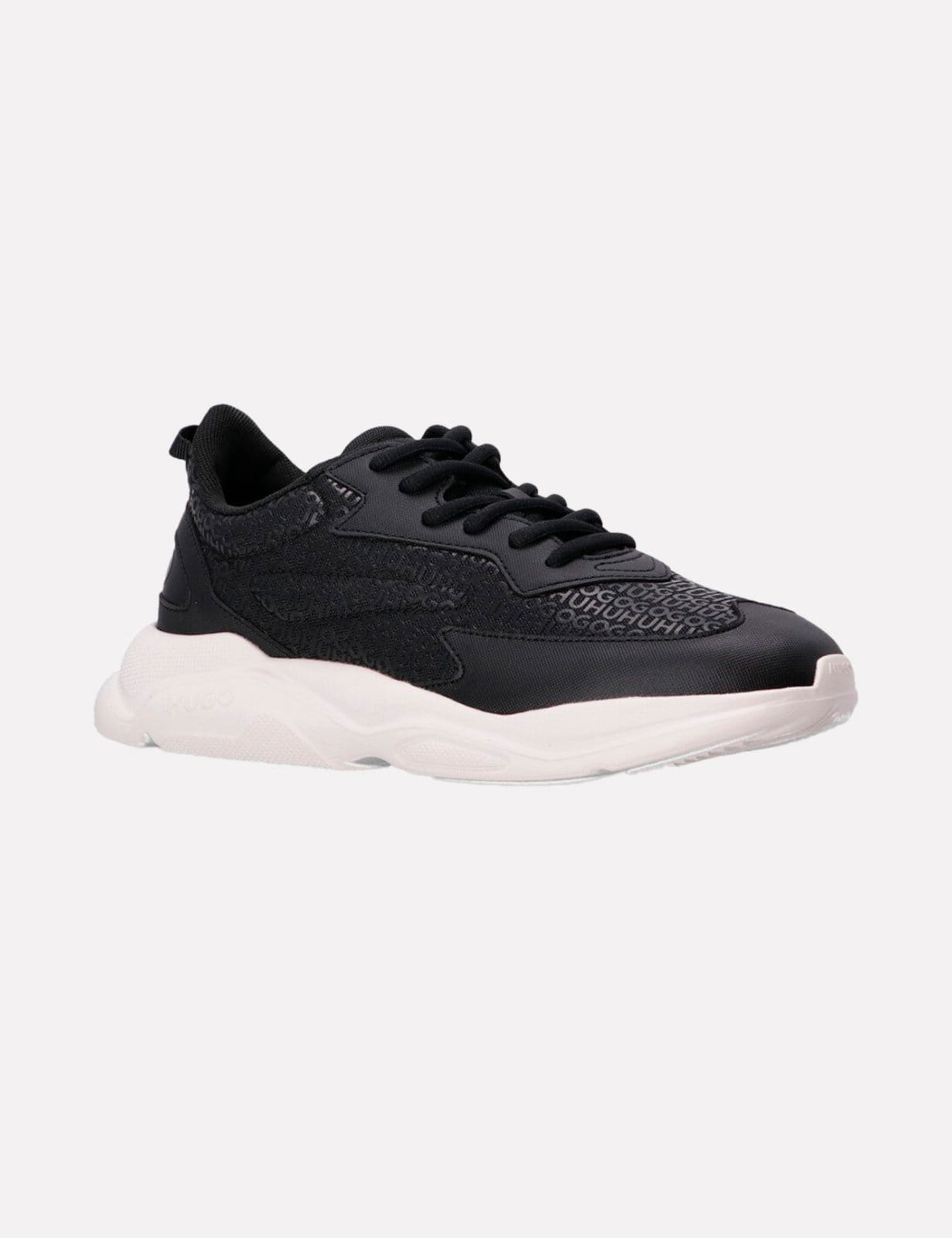 Vista 2 Tênis Hugo Boss Masculino Leon Runn Mono Hugo Boss preto