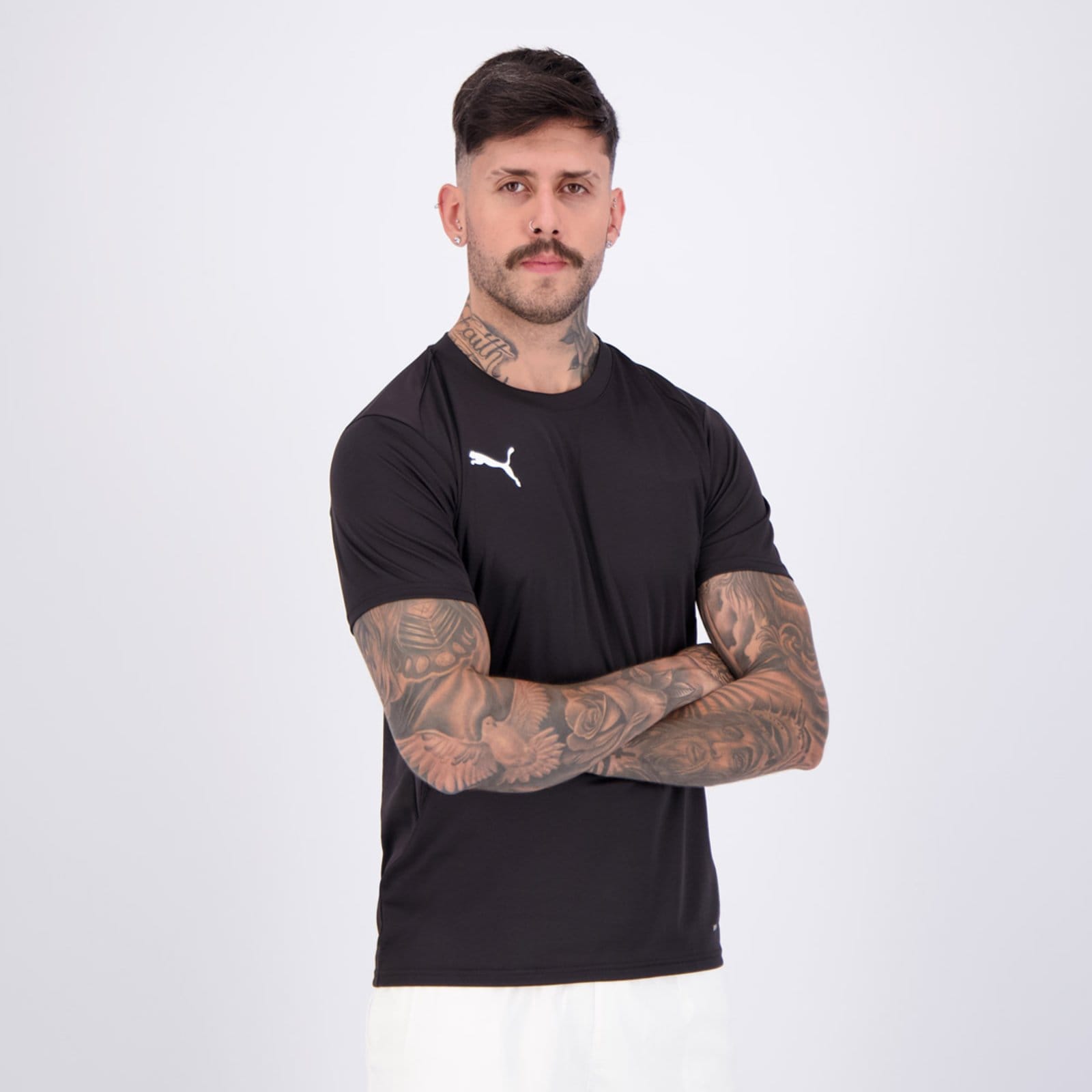 Vista 2 Camisa Puma Teamgoal Preta Puma preto