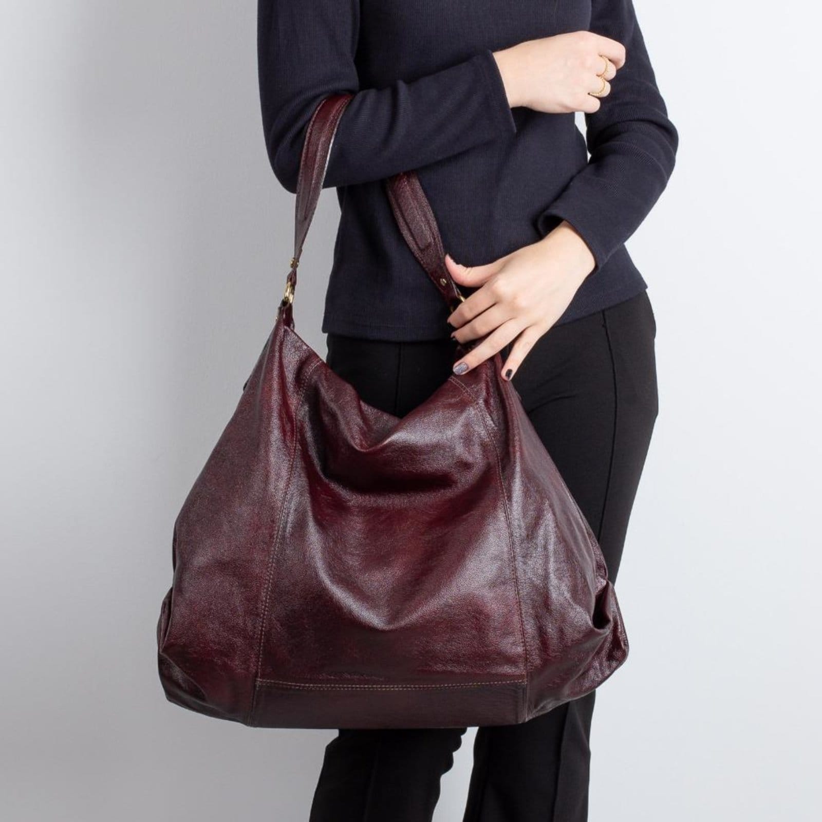 Bolsa Feminina De Couro Grande Cris