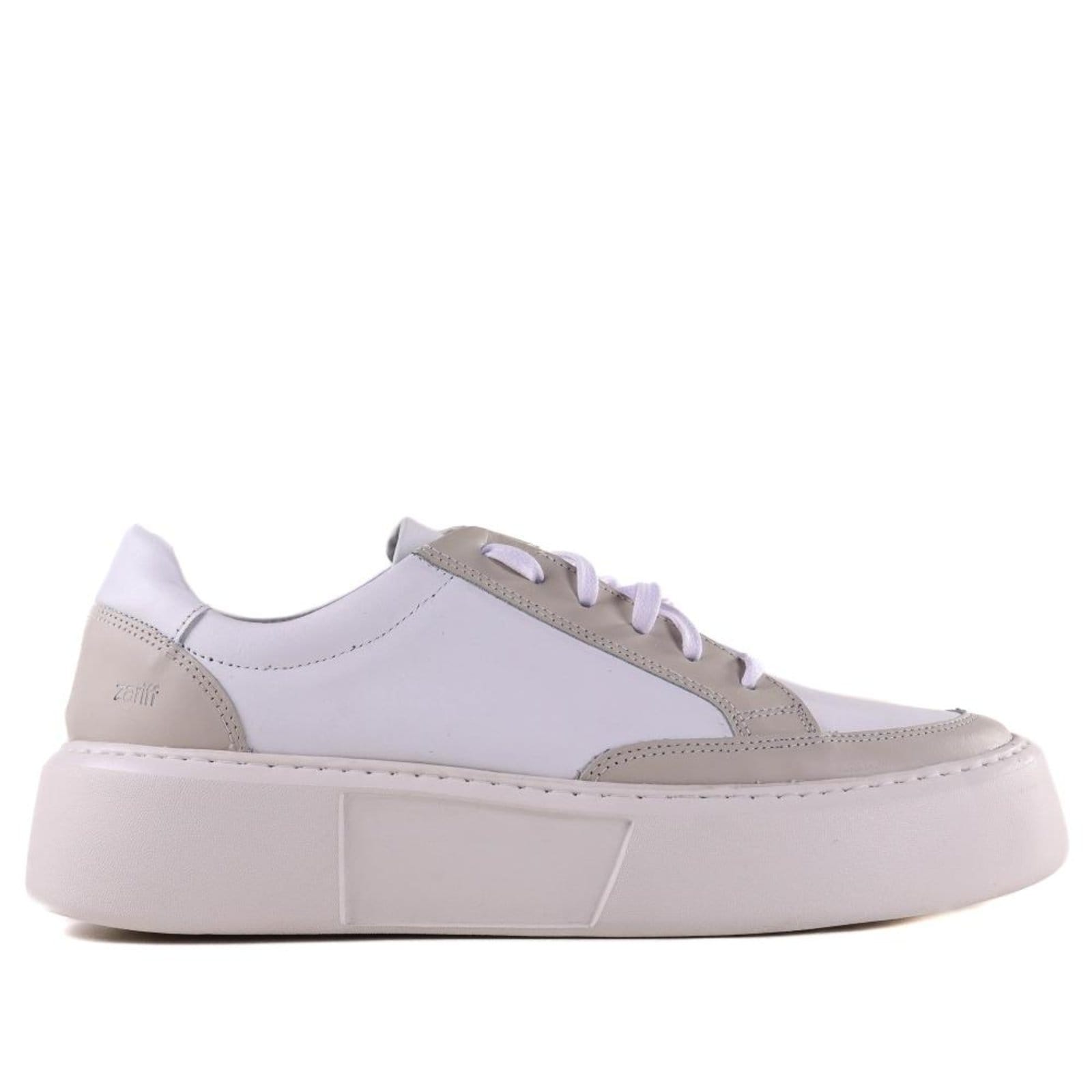 Vista principal Tênis Masculino Plataforma Zariff 2821 Branco/Off White Incolor Zariff incolor white