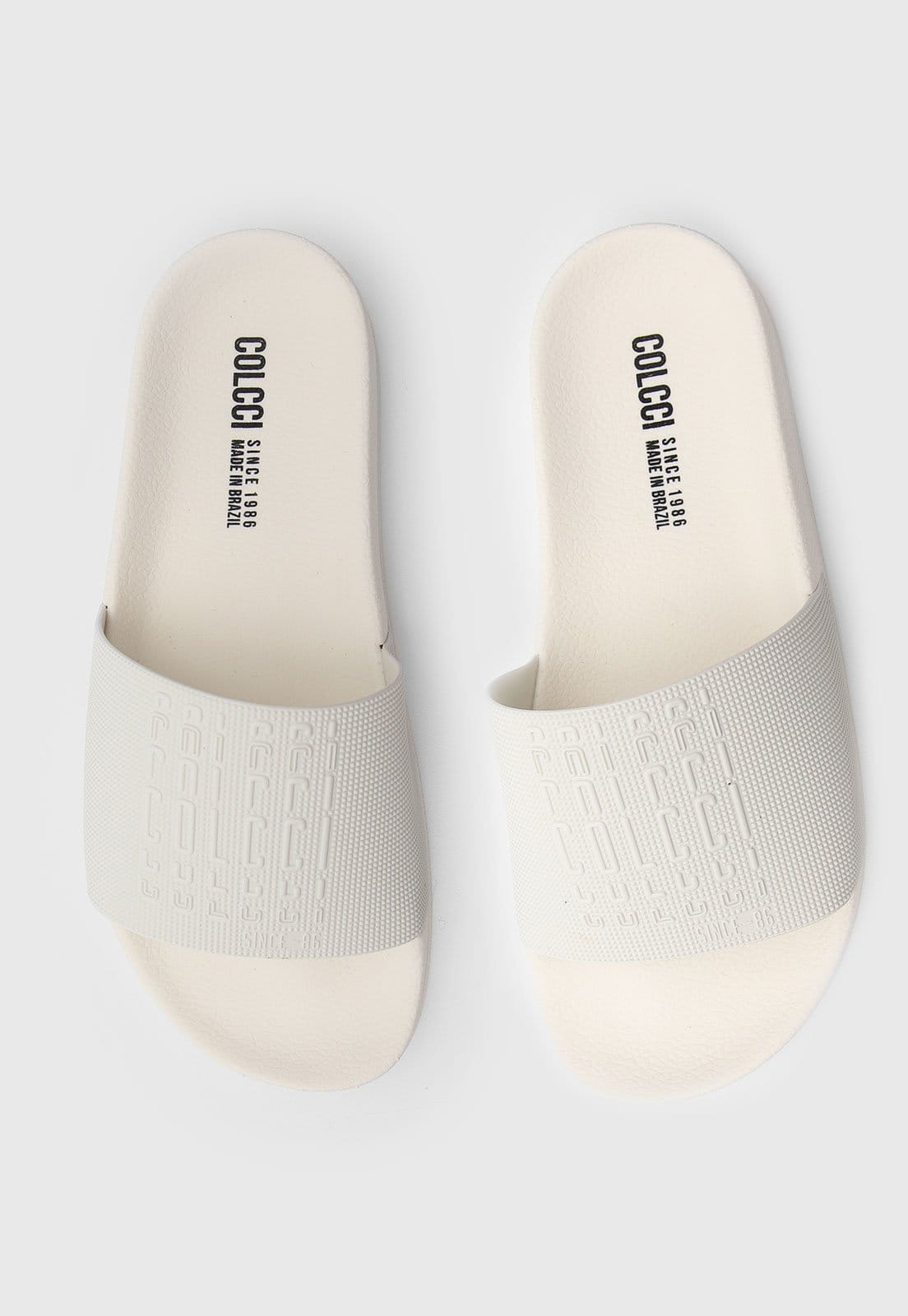 Chinelo Slide Colcci Logo Off-White