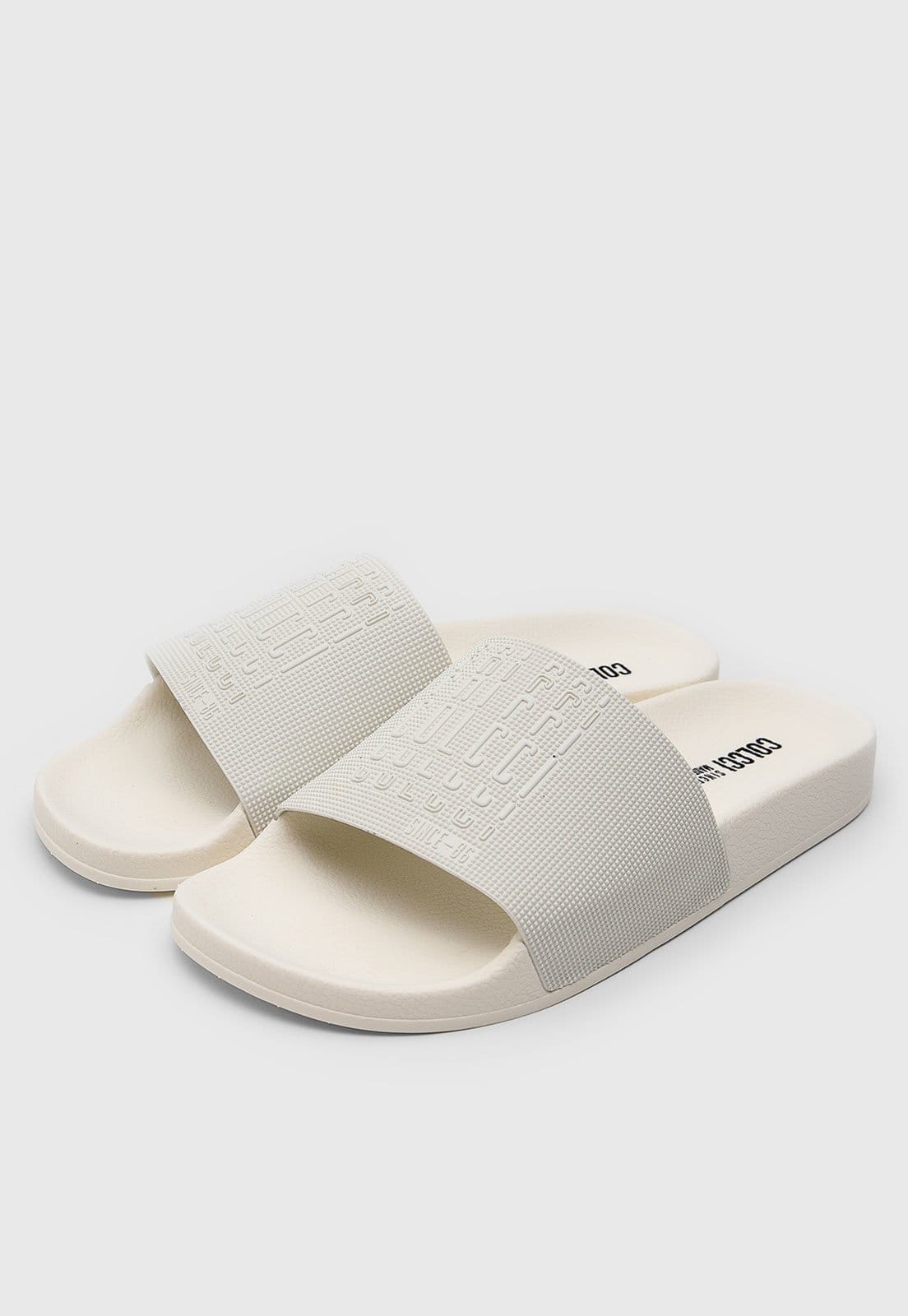 Vista 2 Chinelo Slide Colcci Logo Off-White Colcci off-white white