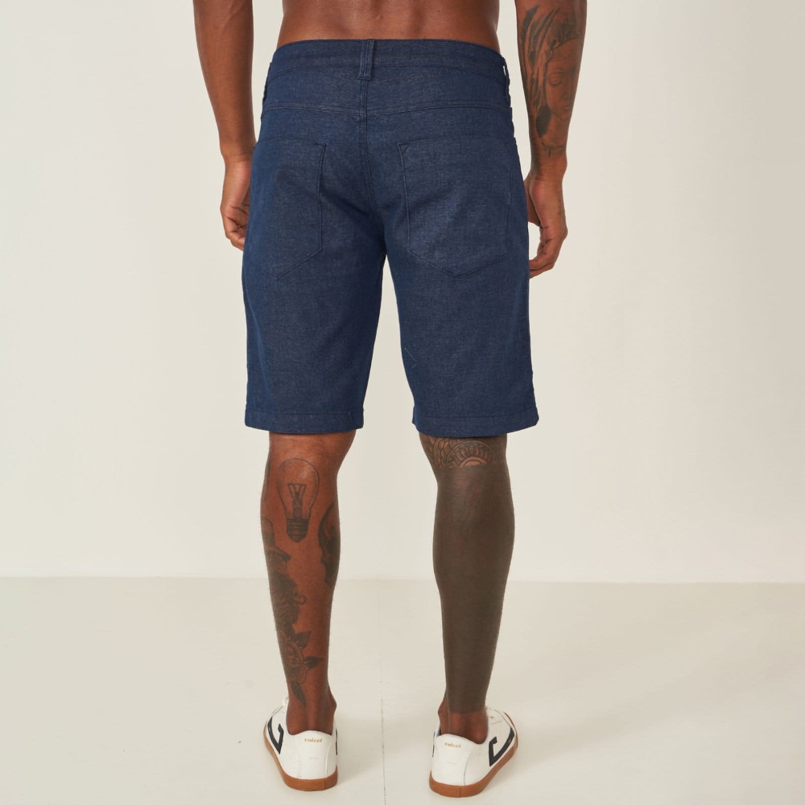 Vista 2 Bermuda Sarja Colcci Davi Ve26 Marinho Masculino Colcci azul marinho