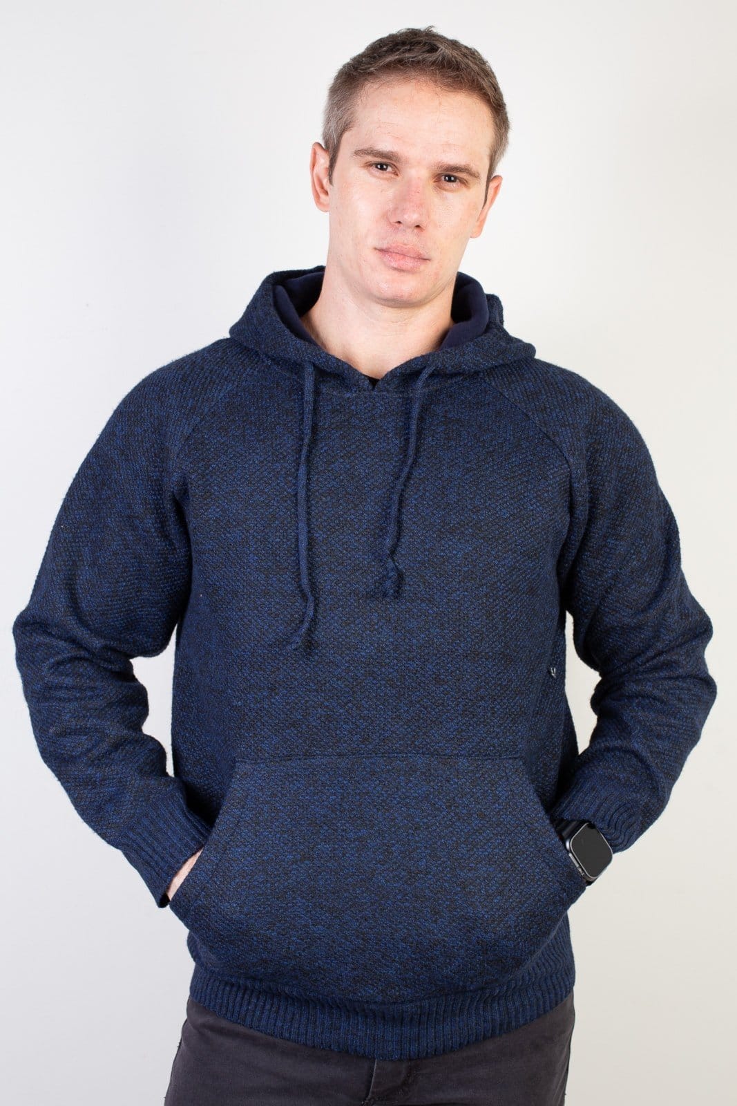 Blusão Enluaze Grosso Térmico Masculino Com Capuz 90150 - Azul Marinho