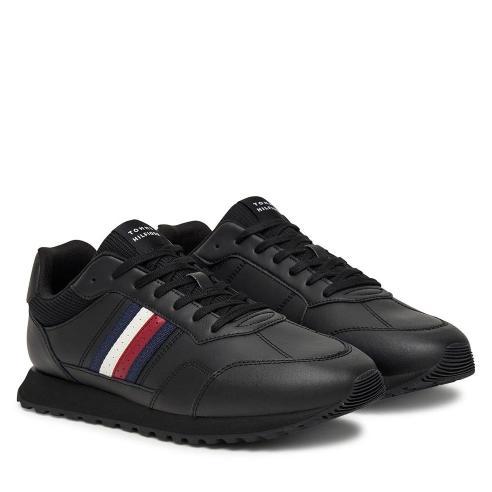 Vista 2 Tênis Tommy Hilfiger New Runner EVA LTH Stripes Black Tommy Hilfiger preto black
