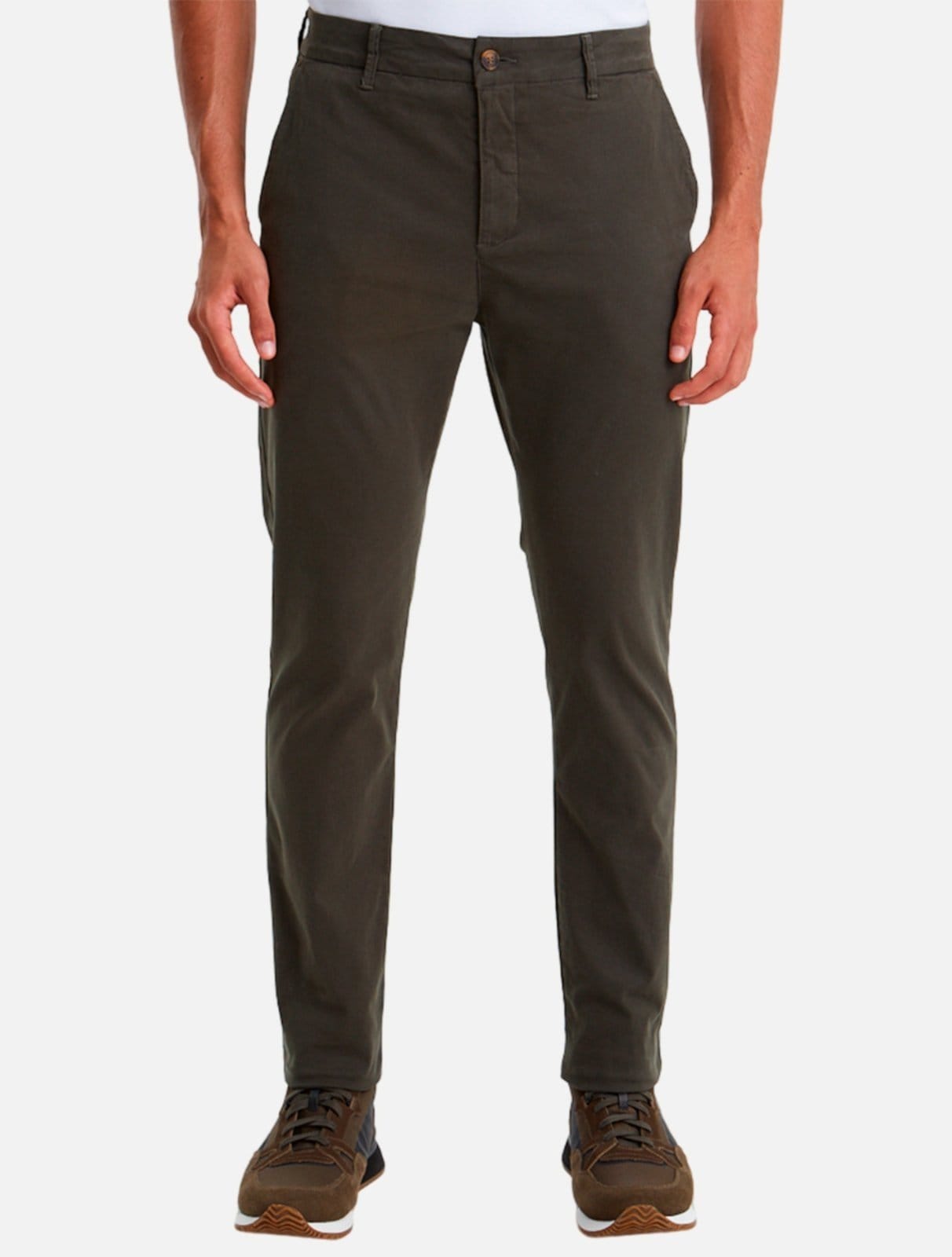 Calça Original Penguin Chino Sarja Slim BPBF0020 Musgo