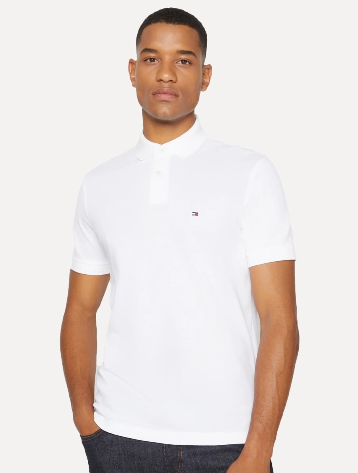 Polo Tommy Hilfiger Masculina Regular 1985 Branca