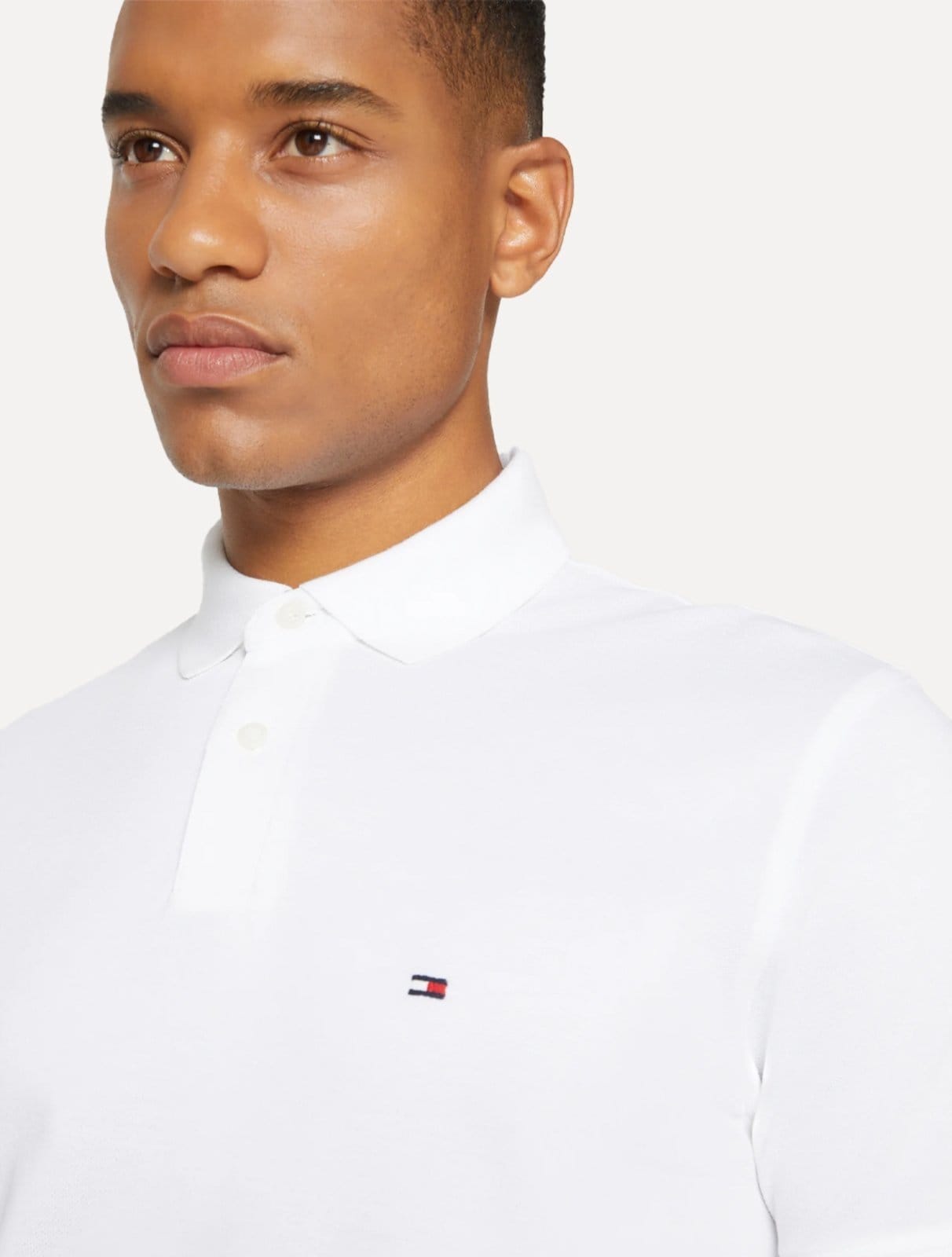 Vista 2 Polo Tommy Hilfiger Masculina Regular 1985 Branca Tommy Hilfiger branco