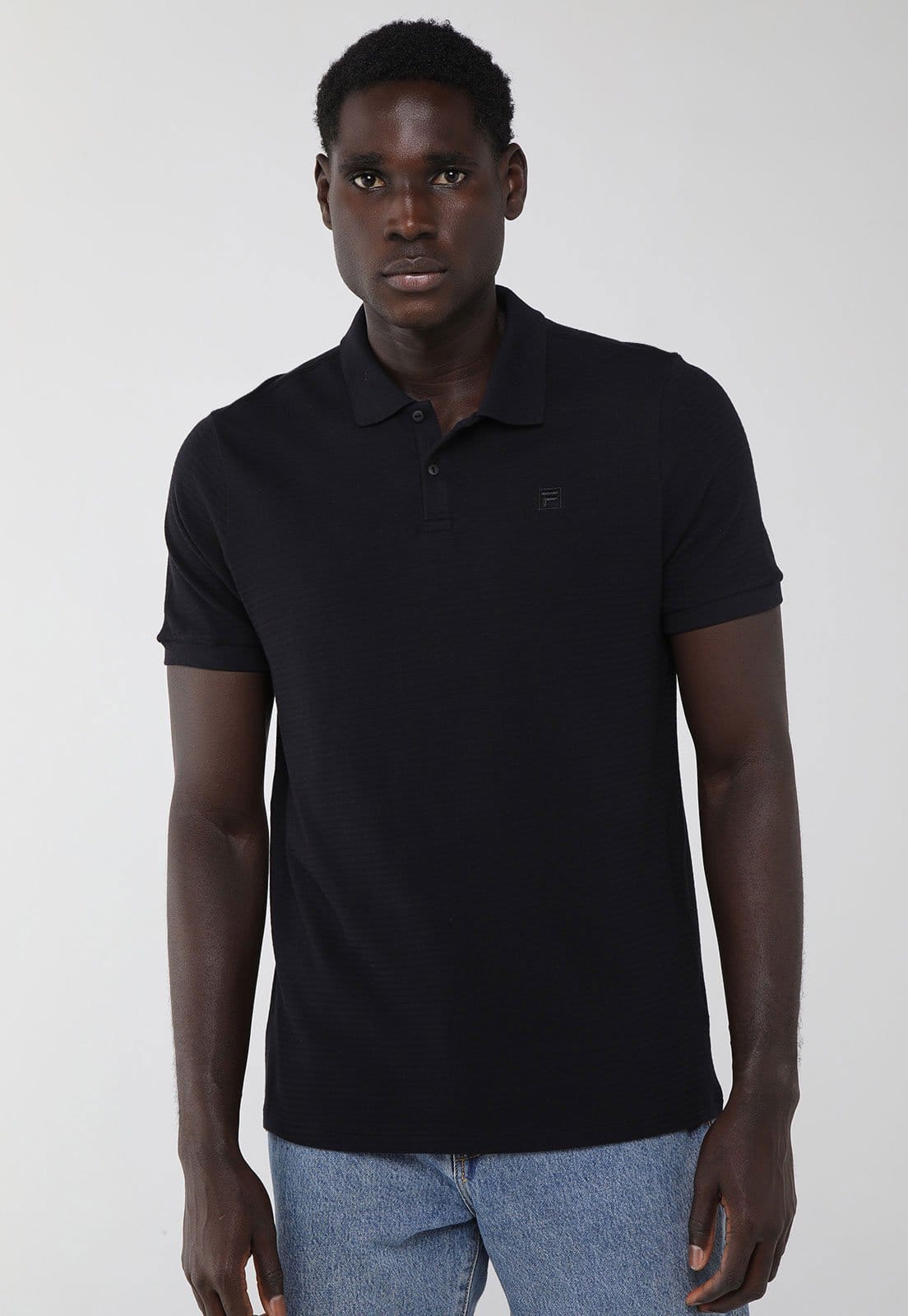 Polo Masculina Fila Regular GT Preta