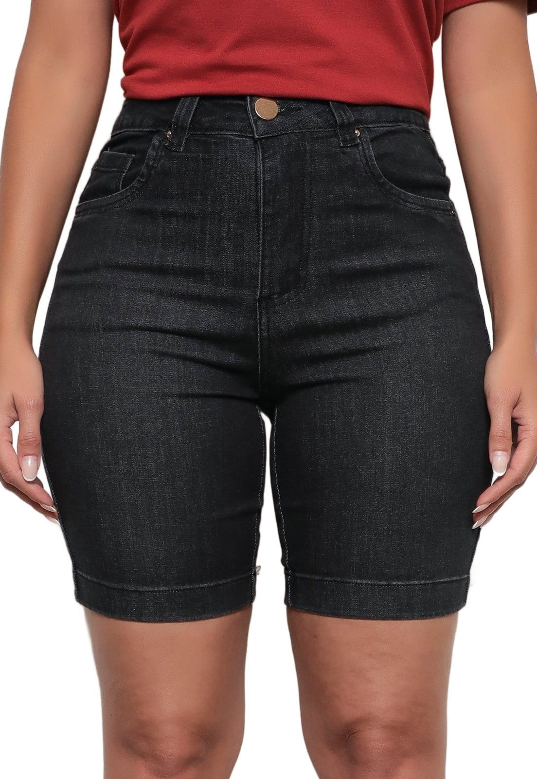 Bermuda Jeans Dellamarca Casual Estonada Black