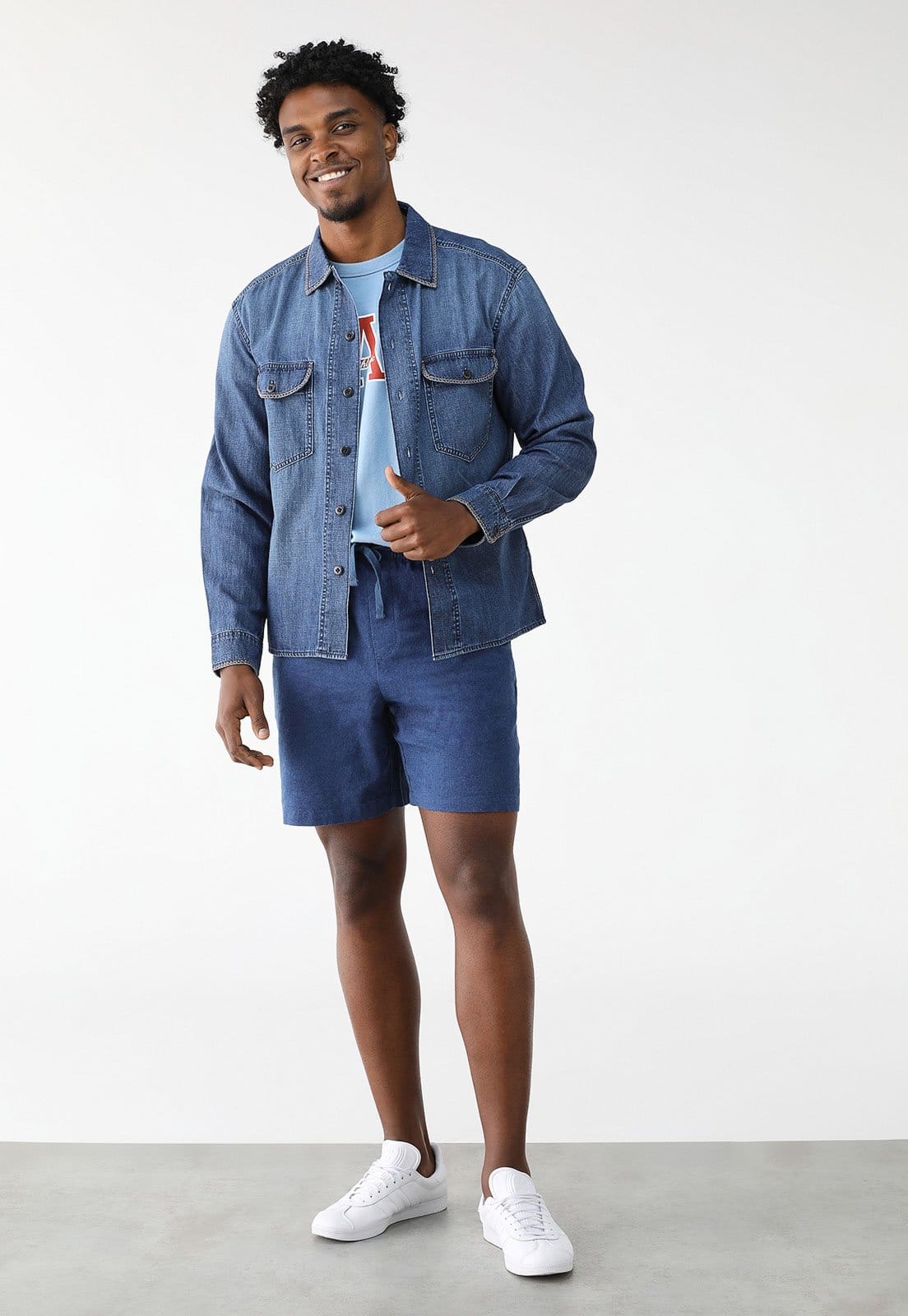 Camisa Jeans GAP Reta Pockets - 2