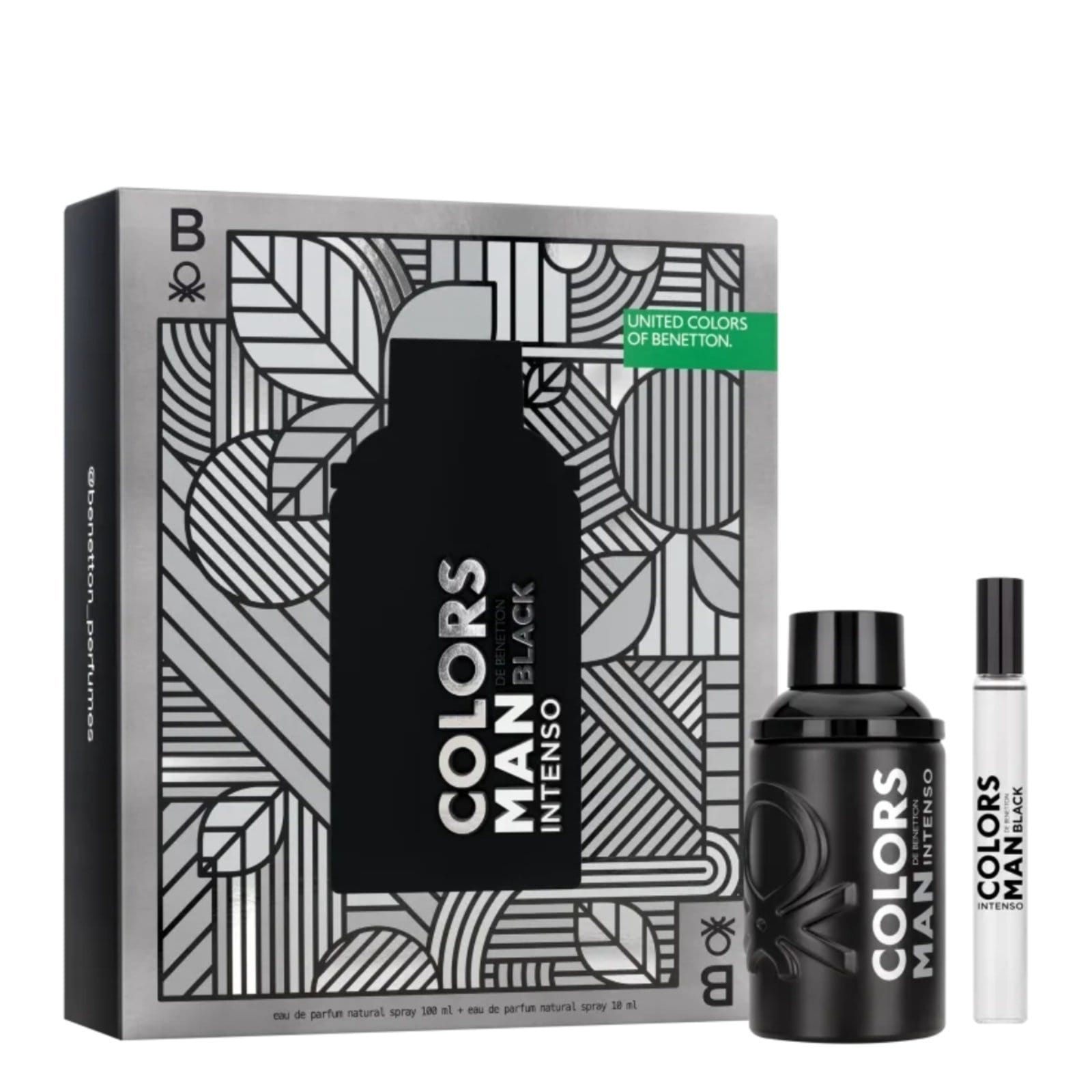 Kit Colors Man Black Intenso Benetton Masculino Edp + Mini 10Ml