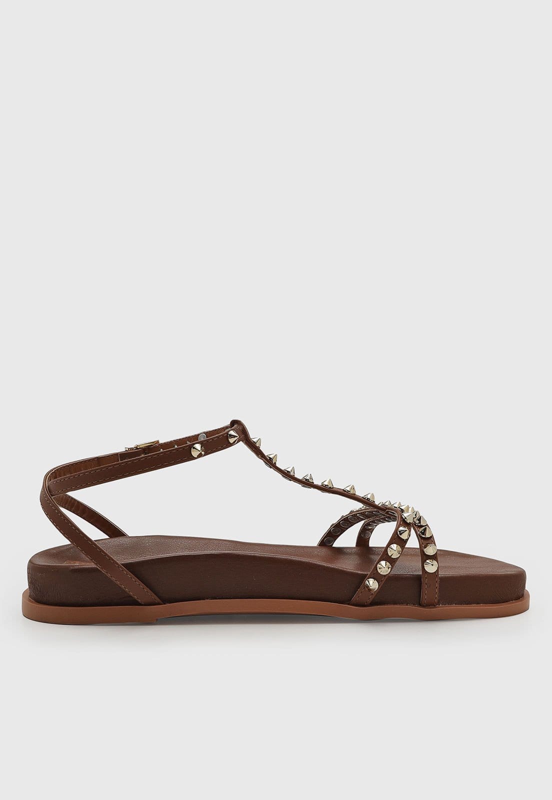 Vista 2 Rasteira Feminina Santa Lolla Tachas Santa Lolla bege