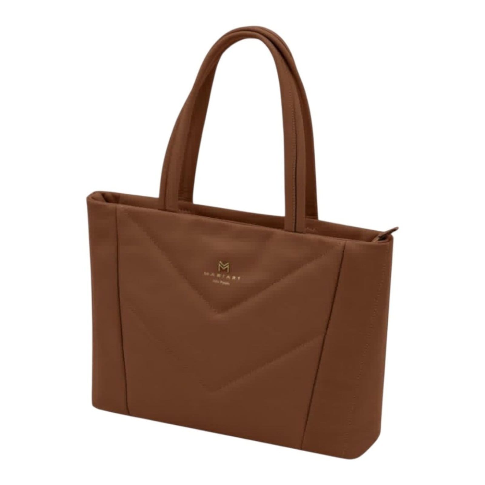 Bolsa Feminina Shoulder Couro Mariart Camel Graviola