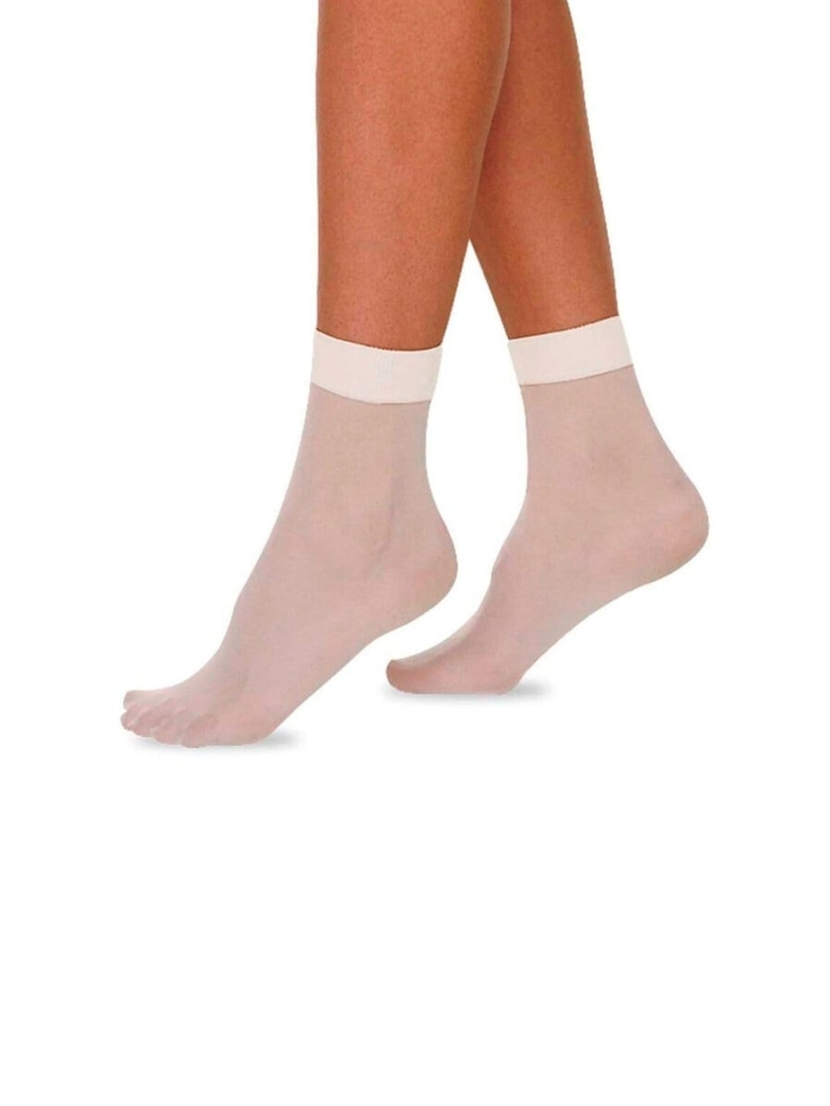 Vista 2 Kit com 6 Meias Soquete Fio 20 Loba Lupo branco