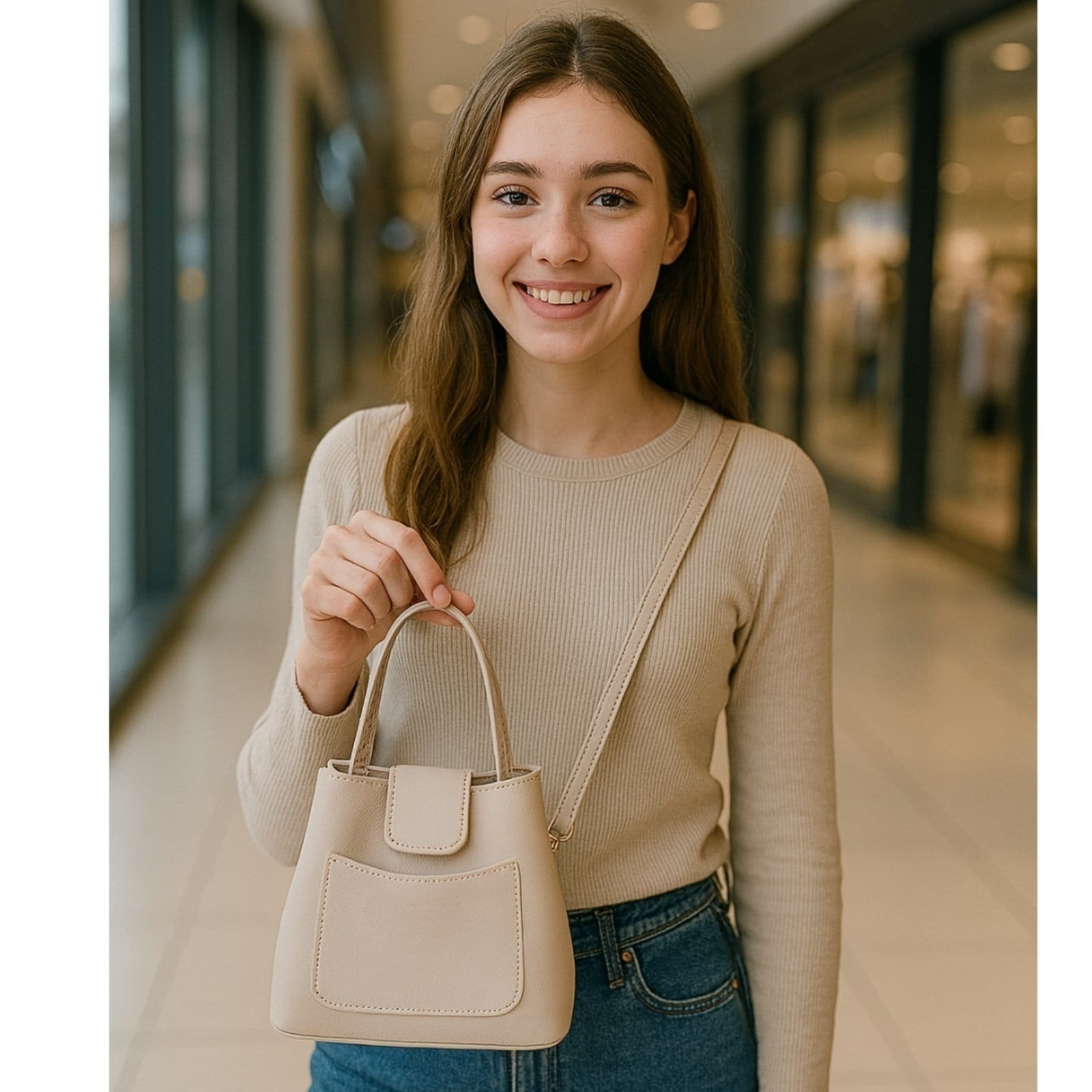 Vista principal Bolsa Saquinho Willibags Média Com Alça Transversal - Gelo WILLIBAGS branco