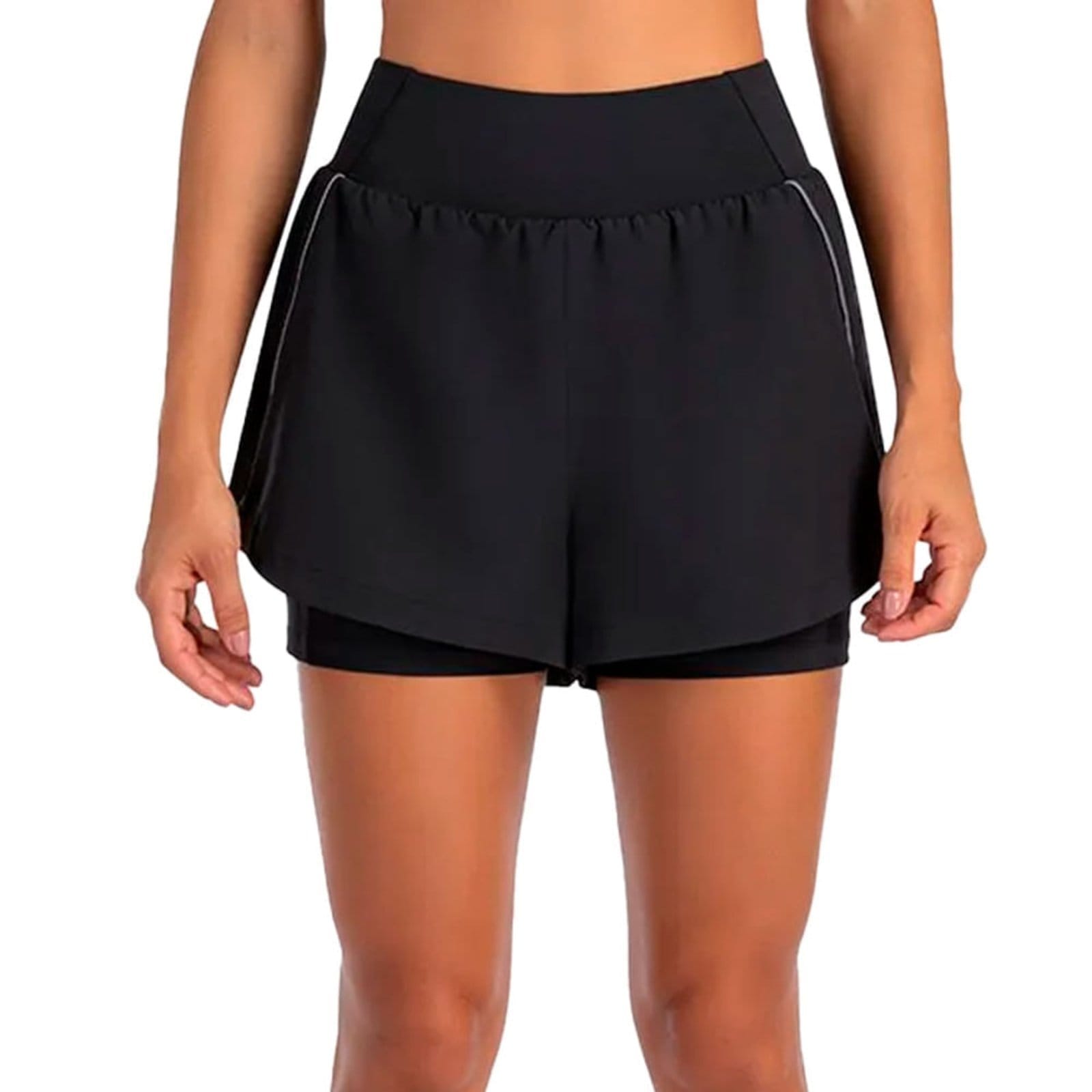 Short Feminino Olympikus Ultra 2 Em 1 Dryaction Cinza