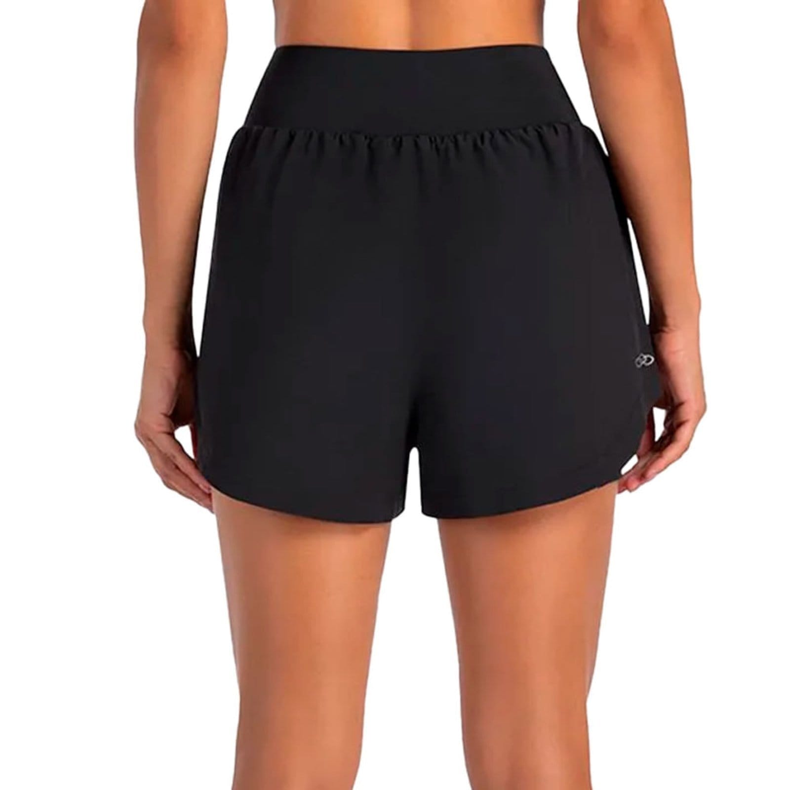 Vista 2 Short Feminino Olympikus Ultra 2 Em 1 Dryaction Cinza OLYMPIKUS preto