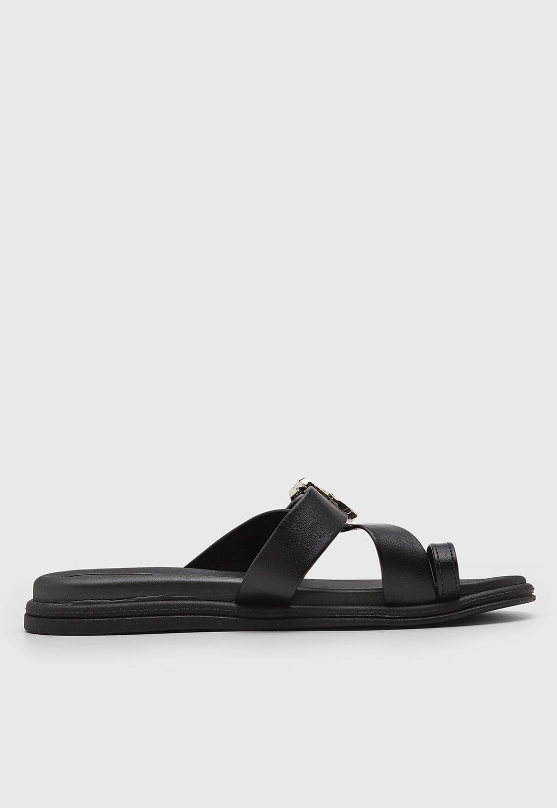 Vista 2 Rasteirinha Feminina Beira Rio Tiras Fivela Preta BEIRA RIO preto