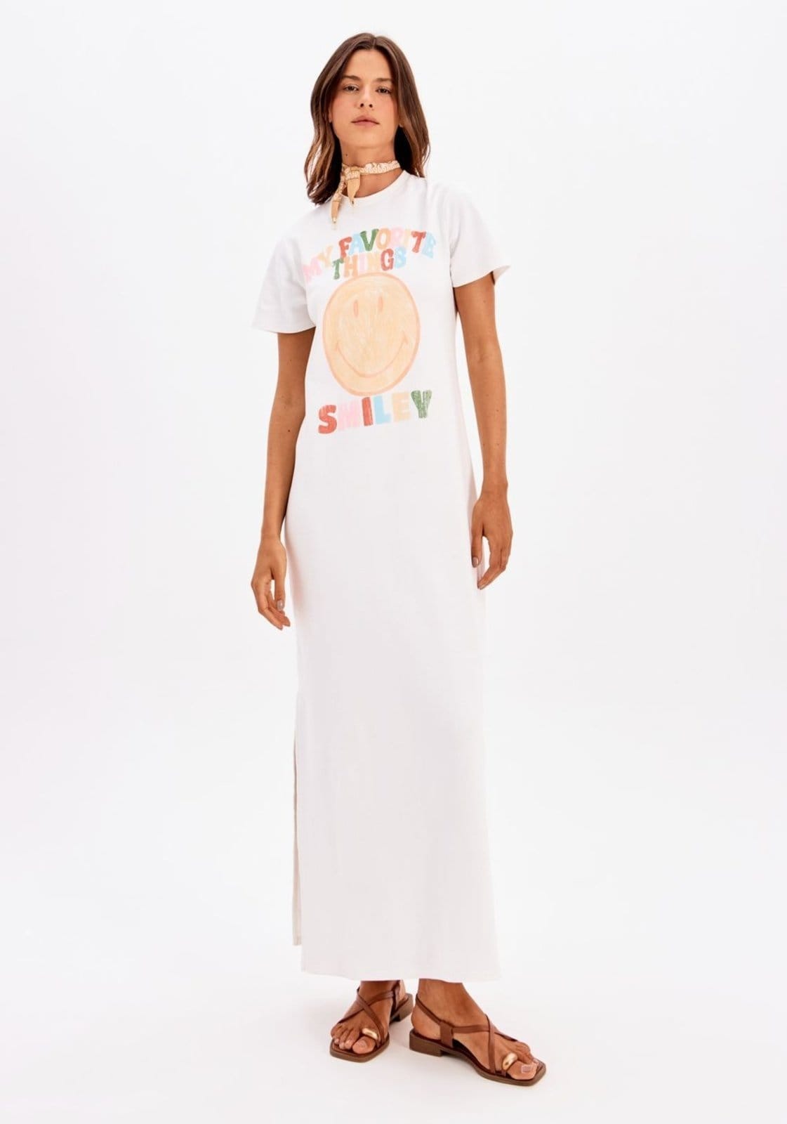Vestido T-Dress Super Midi Smiley