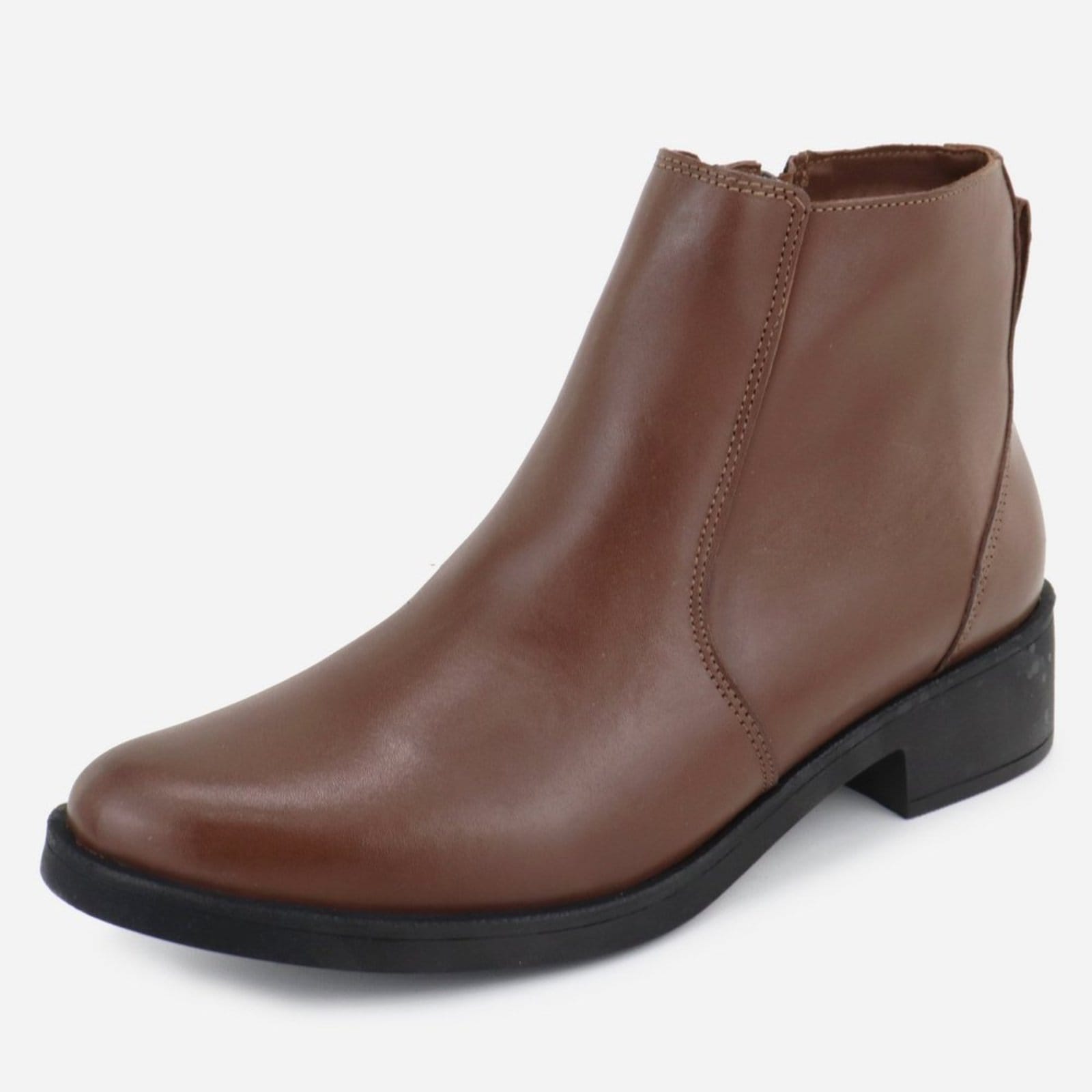 Bota Couro Botinha Maria Paula Dia a Dia Casual Cacau