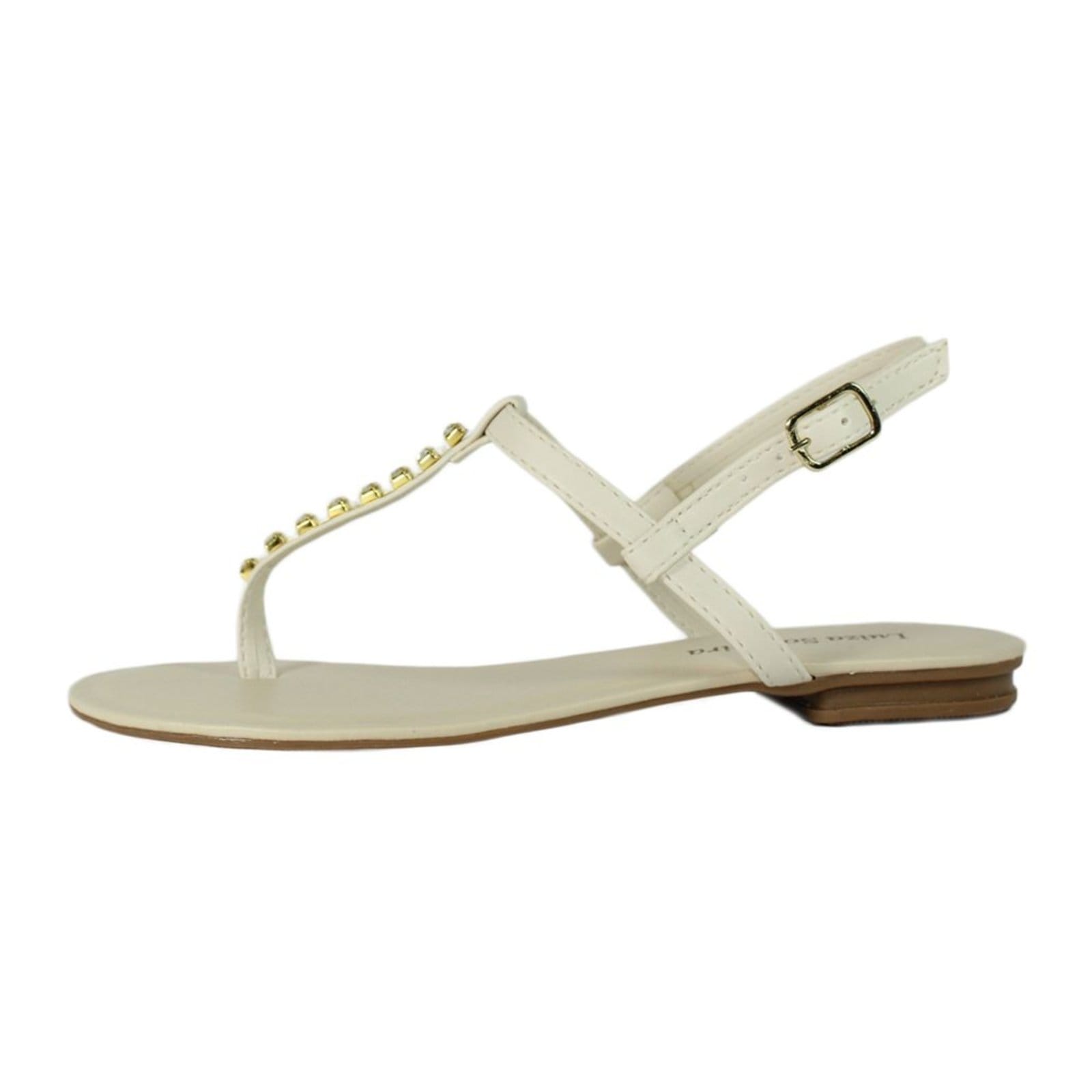 Vista 2 Rasteira Luiza Sobreira Off White Strass Mod. 2044 Luiza Sobreira off-white white