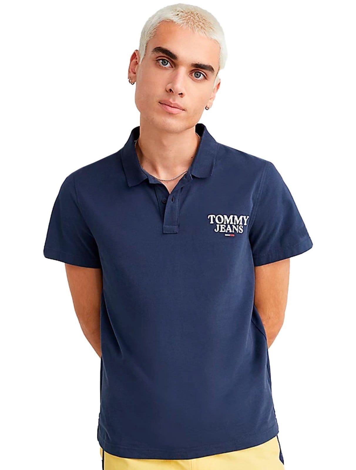 Polo Tommy Jeans Masculina Malha Regular Washed Jersey