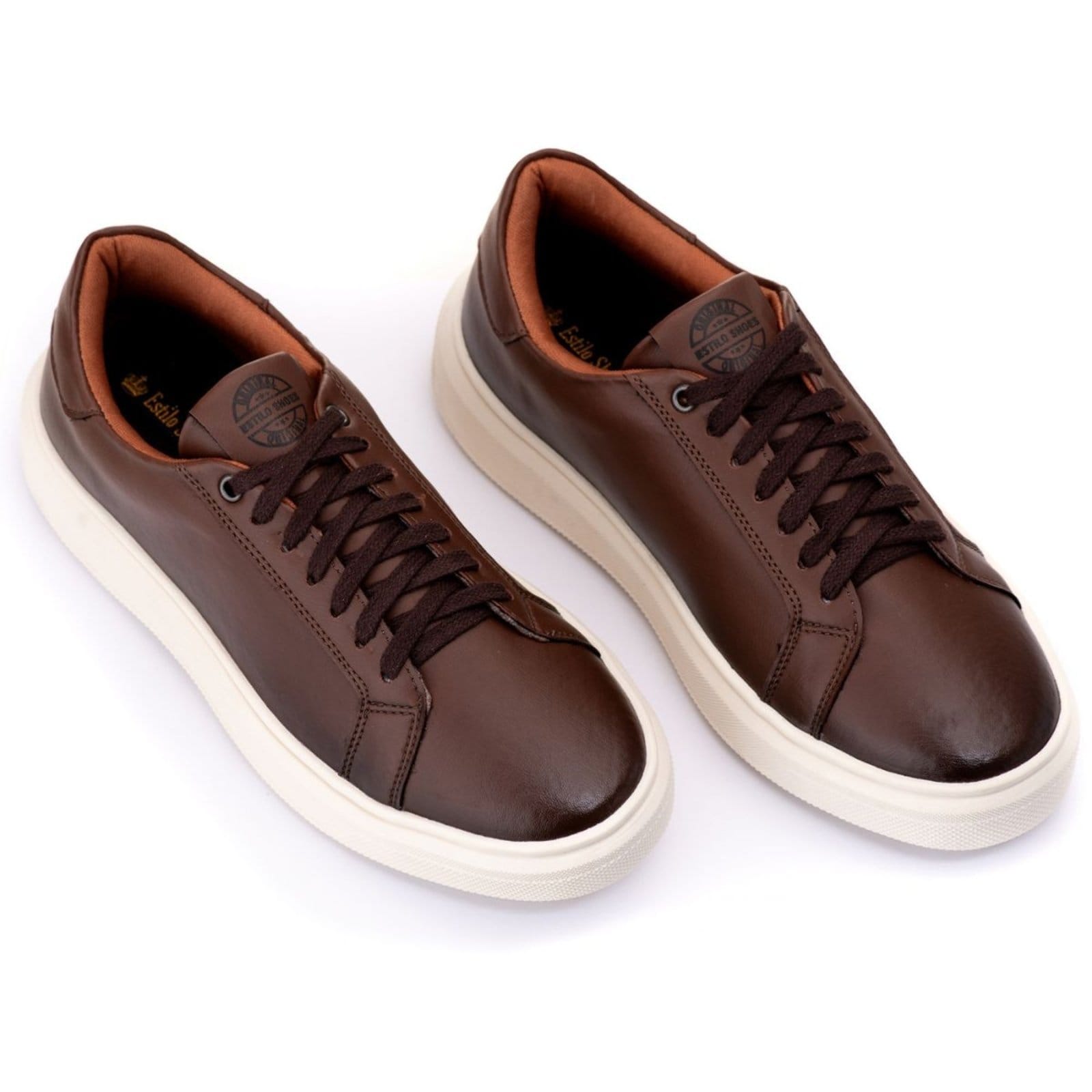 Vista 2 Sapatenis Tenis Casual Masculino Marrom Original Adulto Estilo Shoes café