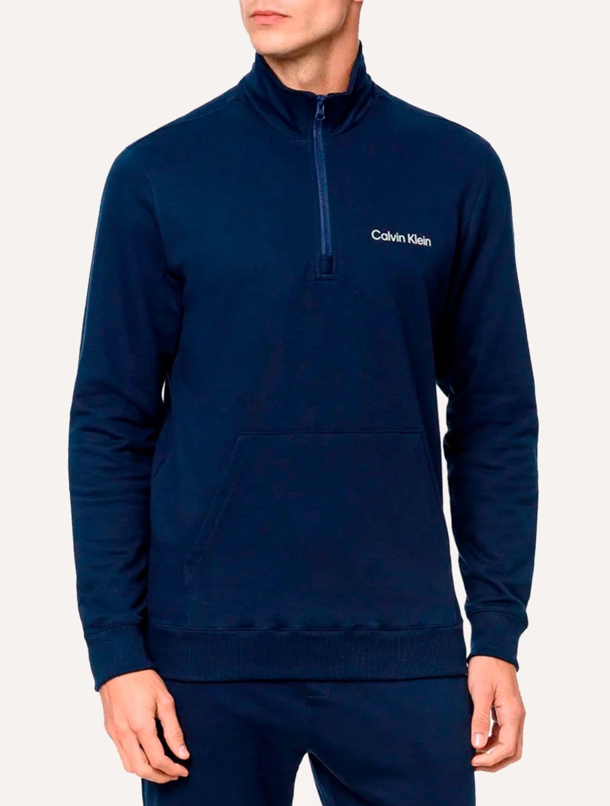 Moletom Calvin Klein Loungewear Masculino Half Zip Modern Logo