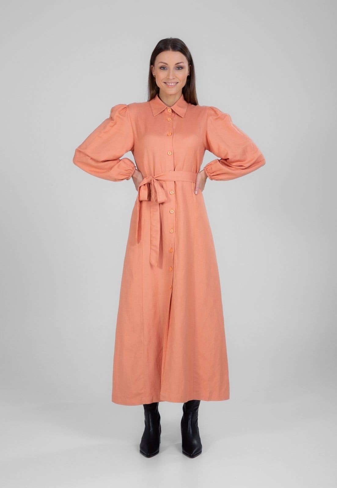 Vestido Chemise Traymon Manga Longa