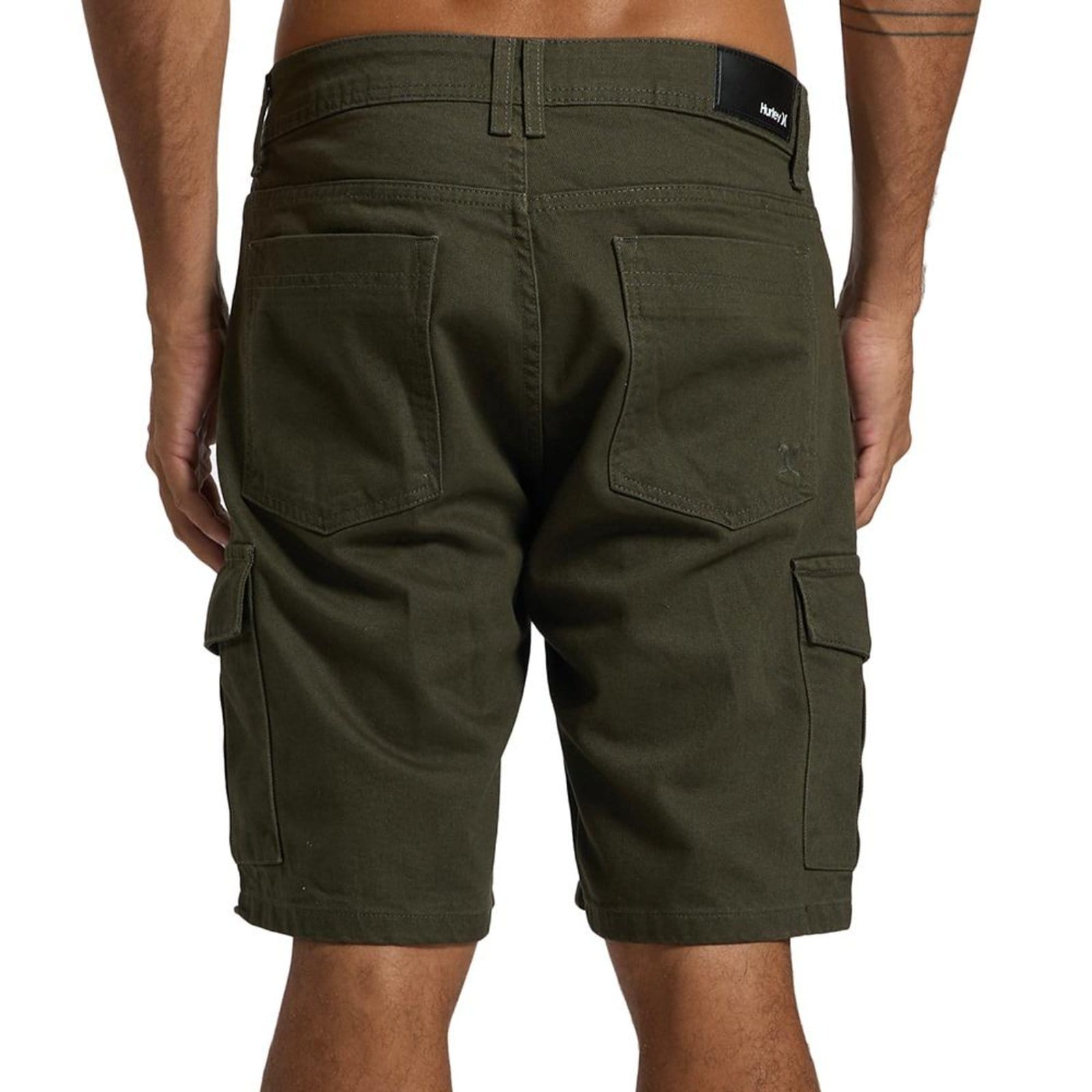 Vista 2 Bermuda Hurley Sarja Cargo SM26 Masculina Militar hurley verde