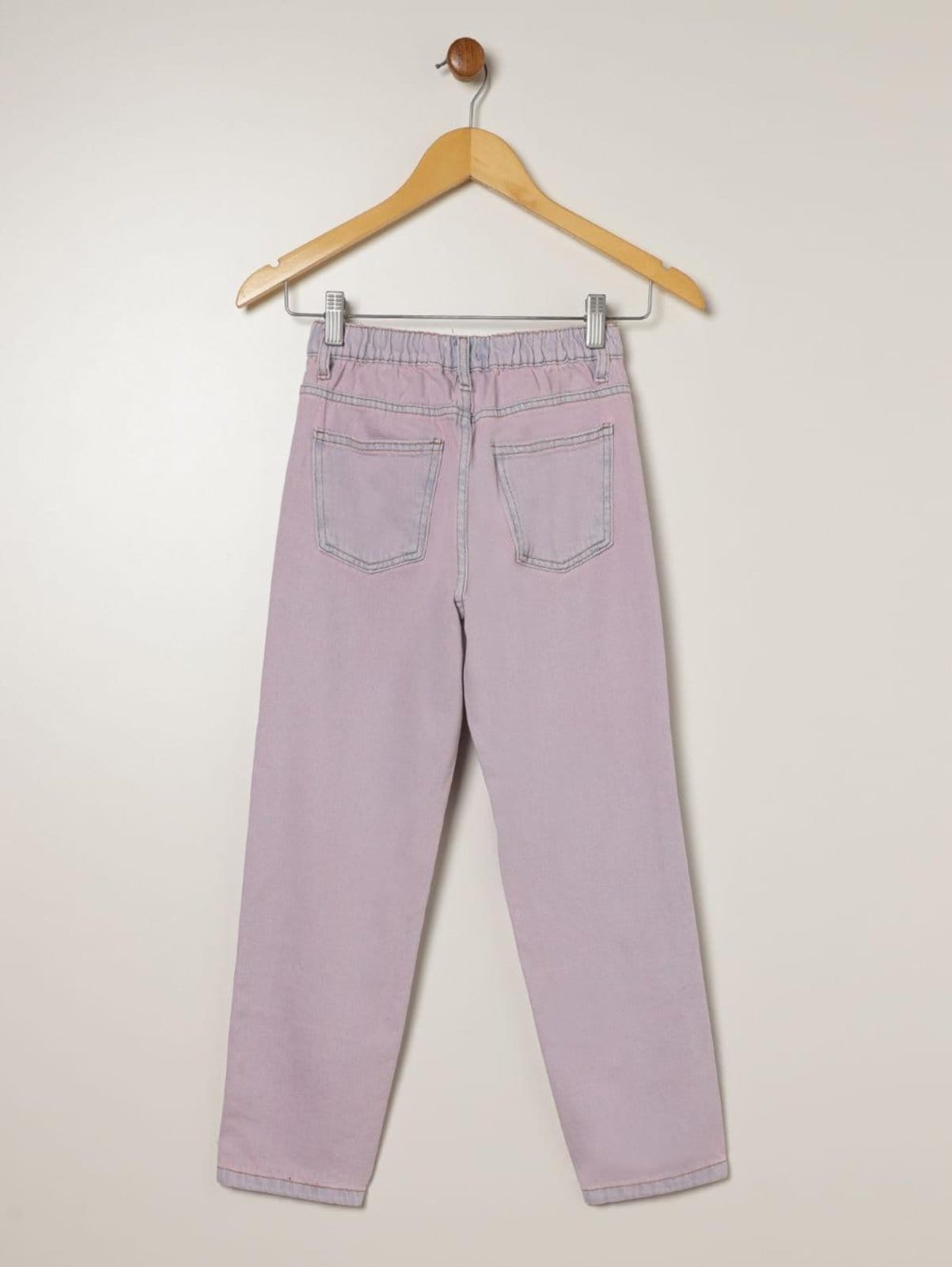 Vista 2 Infantil - Calça Jeans Mom Para Menina Vels rosa