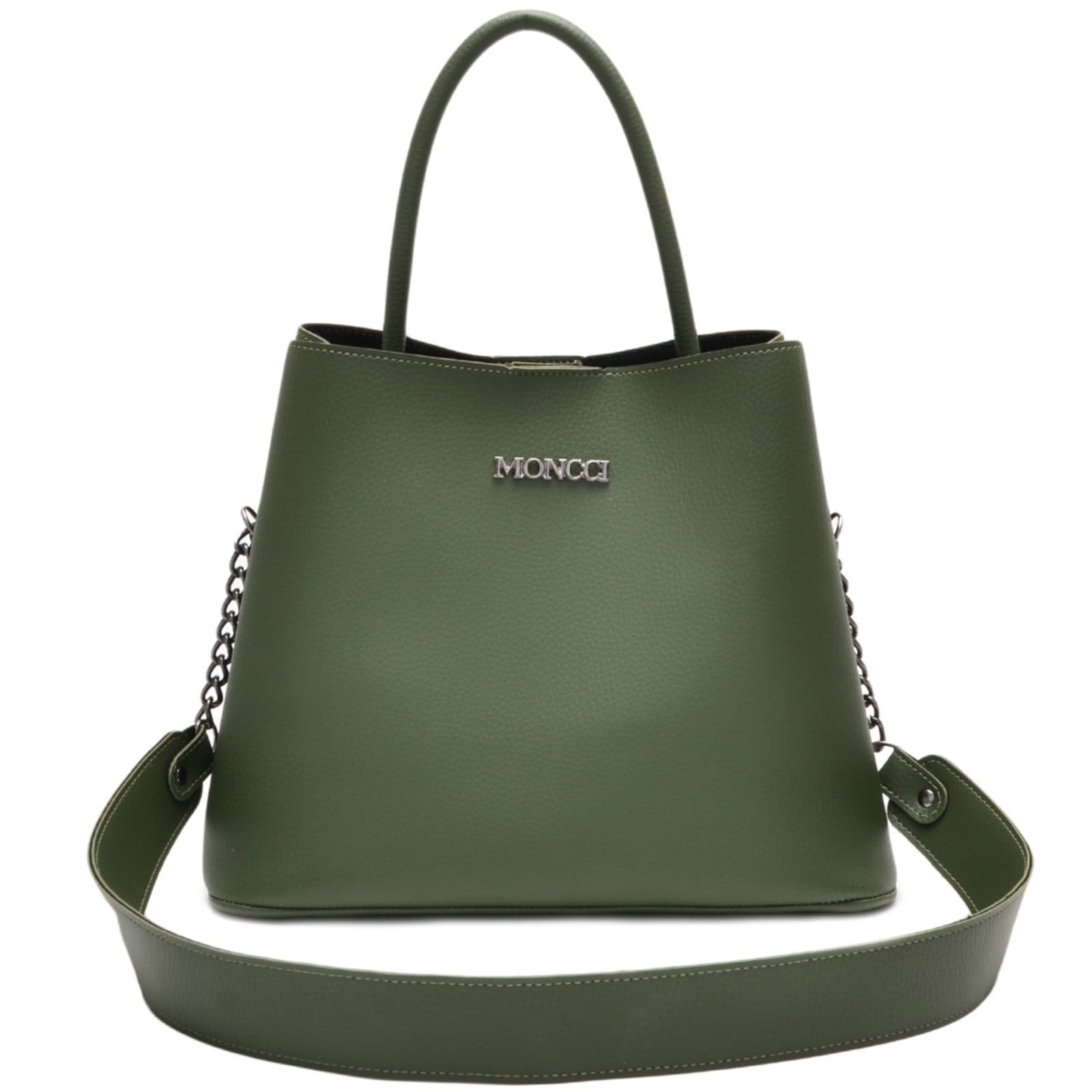 Bolsa Feminina Moncci Saco Tiracolo Madri Militar