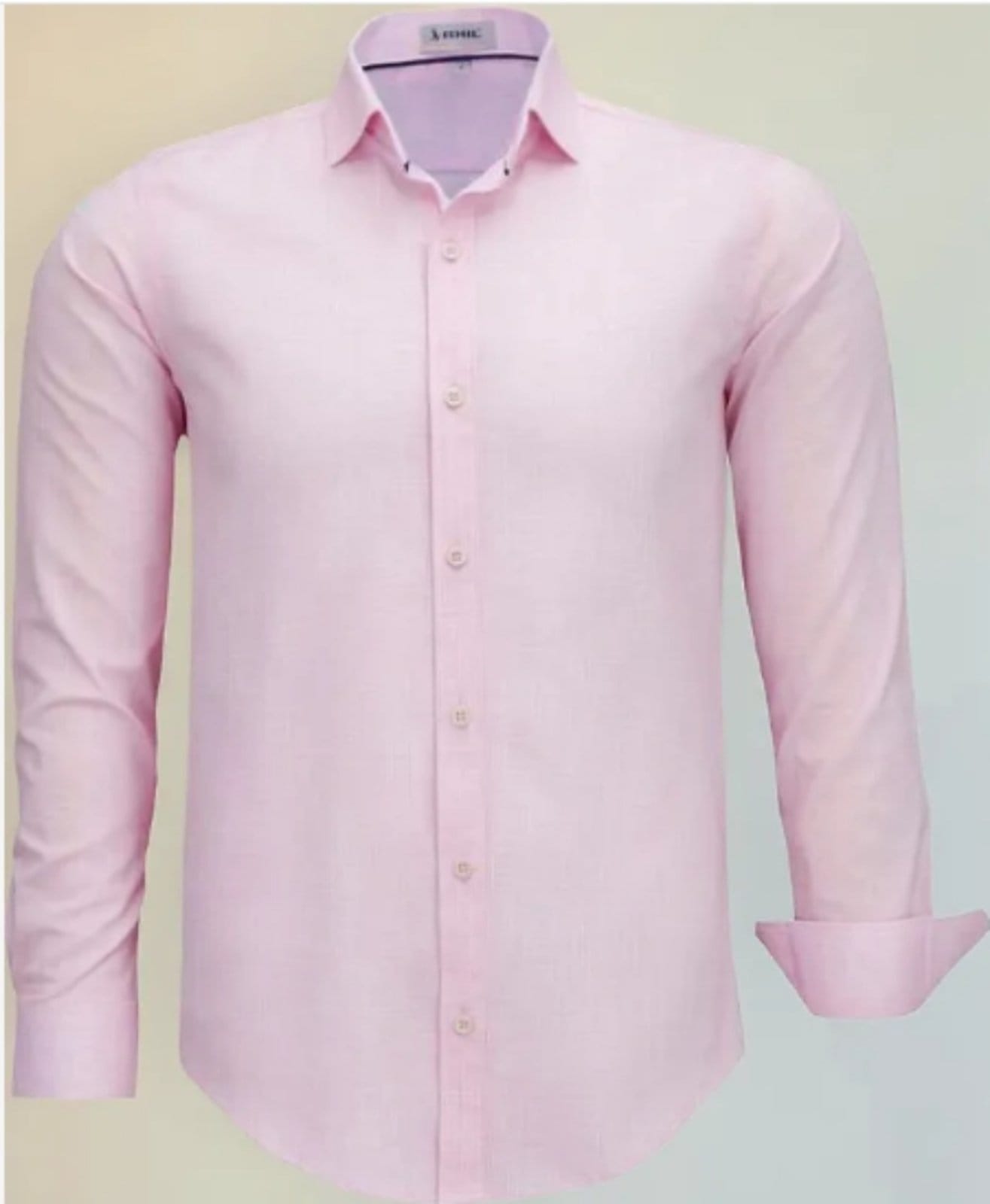 Camisa Social Amil Slim Dinasty Mesclado Algodão Macia Manga Longa Luxo Rosa