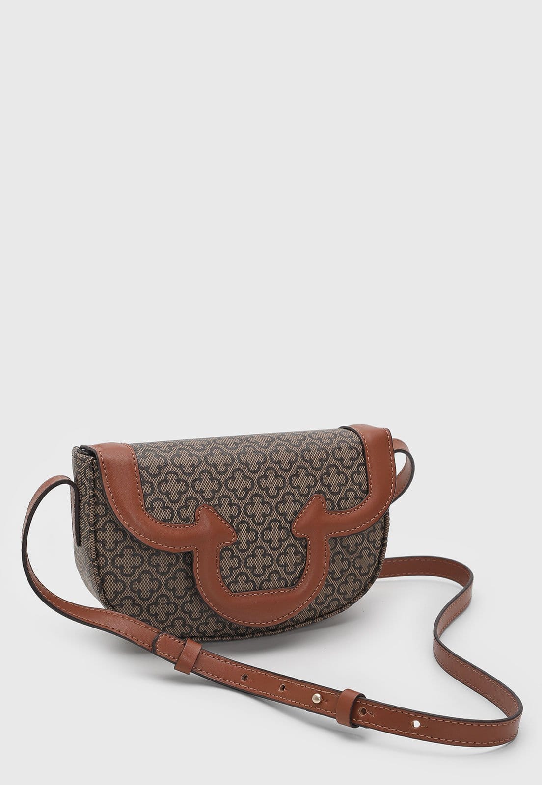 Vista 2 Bolsa Pequena Feminina Capodarte Monograma Capodarte bege