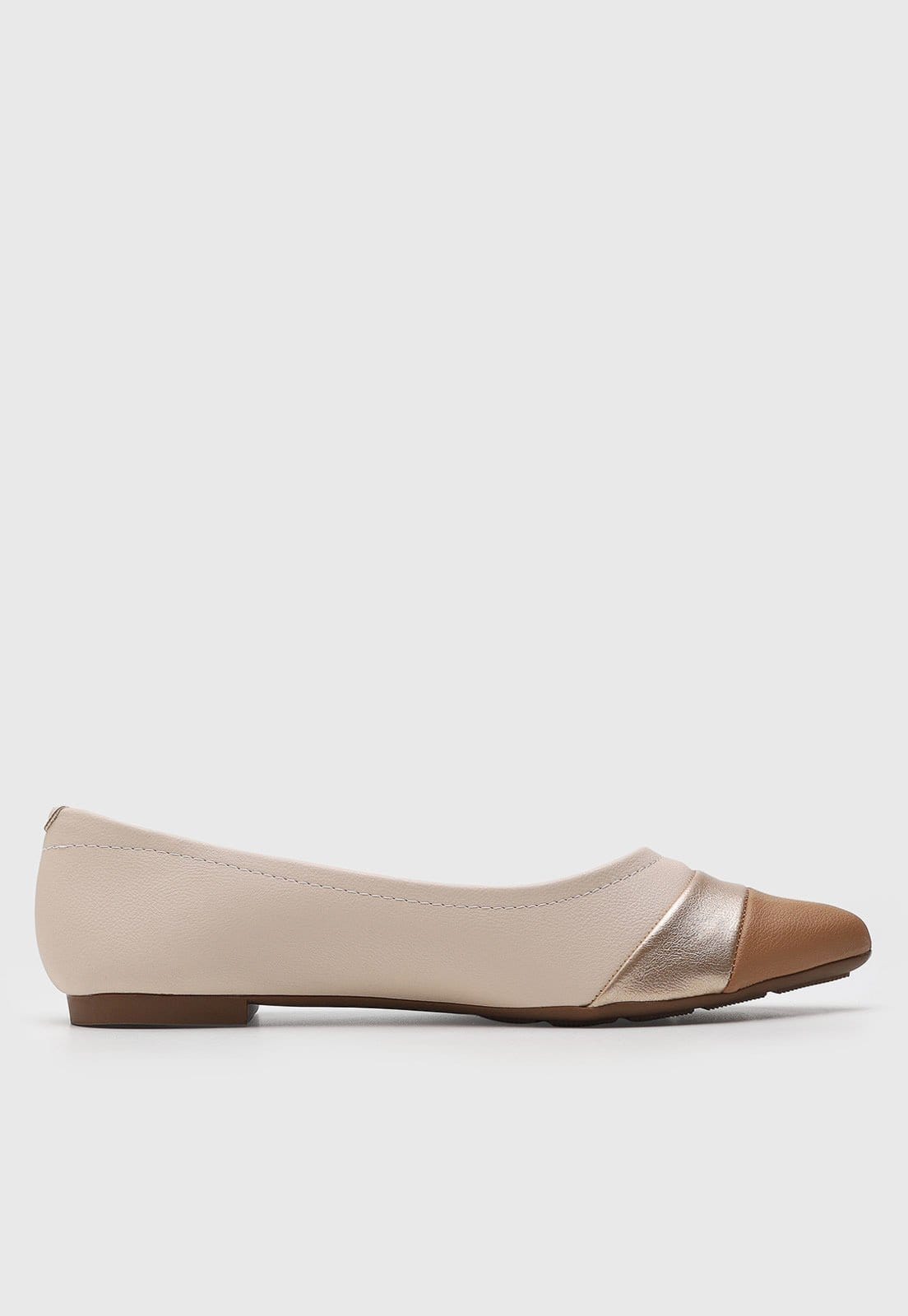 Vista 2 Sapatilha Feminina Modare Ponta Redonda MODARE bege