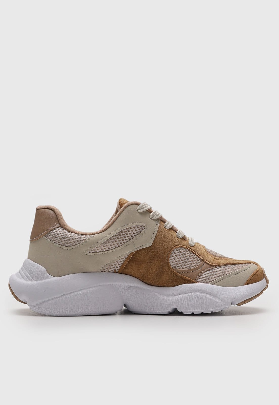 Vista 2 Tênis Vizzano Recorte Camurça VIZZANO bege